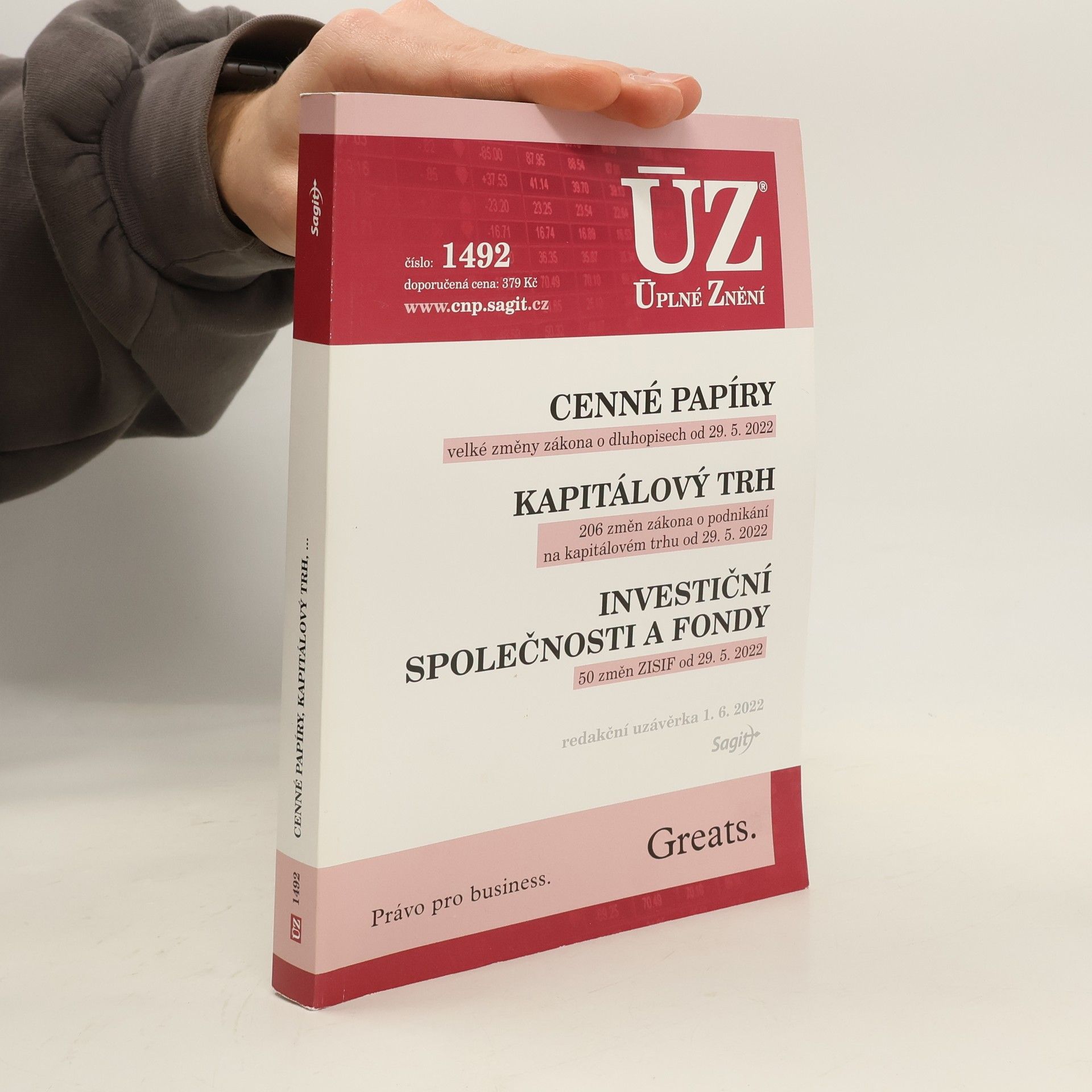 AA.VV. ÚZ č. 1492. Cenné papíry. Kapitálový trh. Investiční společnosti a fondy.