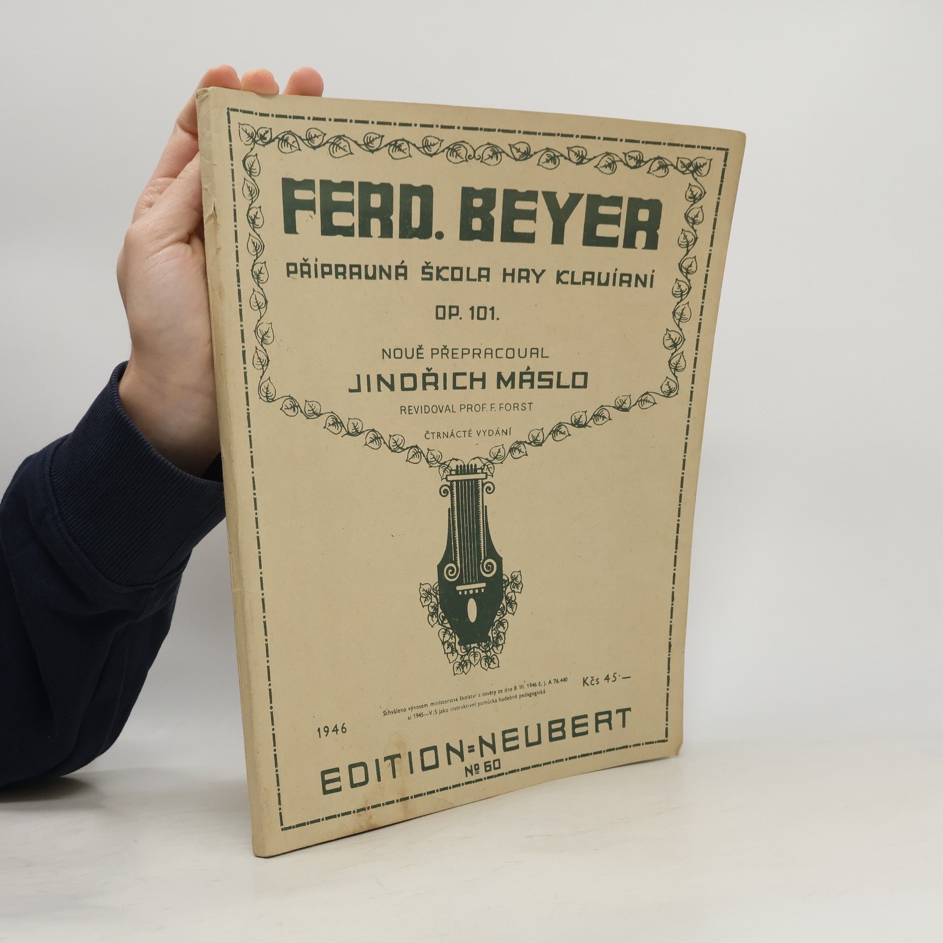 Jindřich Máslo Ferd. Beyer Přípravná škola hry klavírní. Op. 101