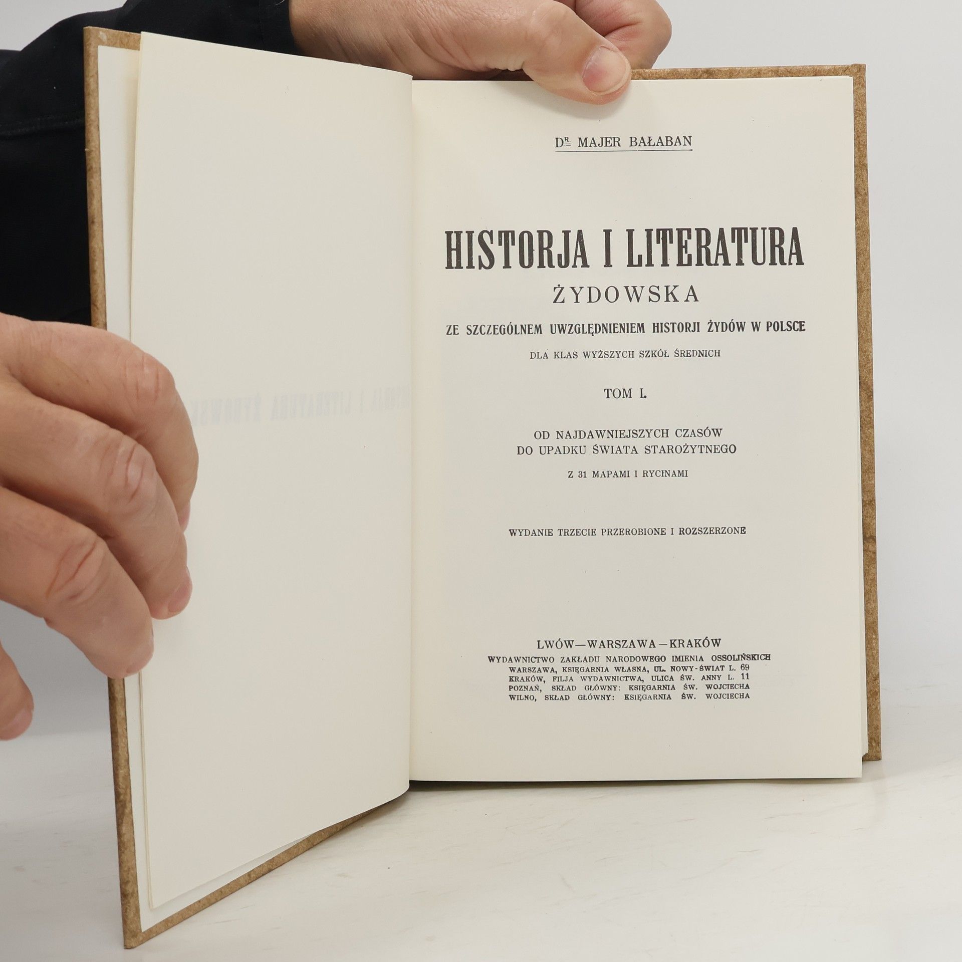 Majer Bałaban Historia i literatura żydowska
