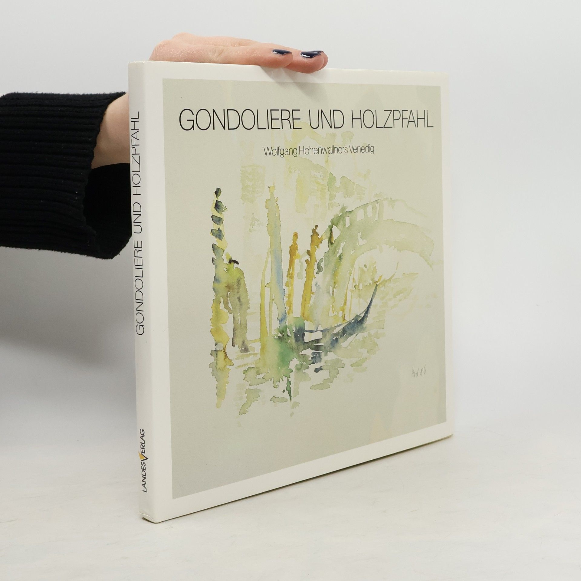 Gondoliere und Holzpfahl