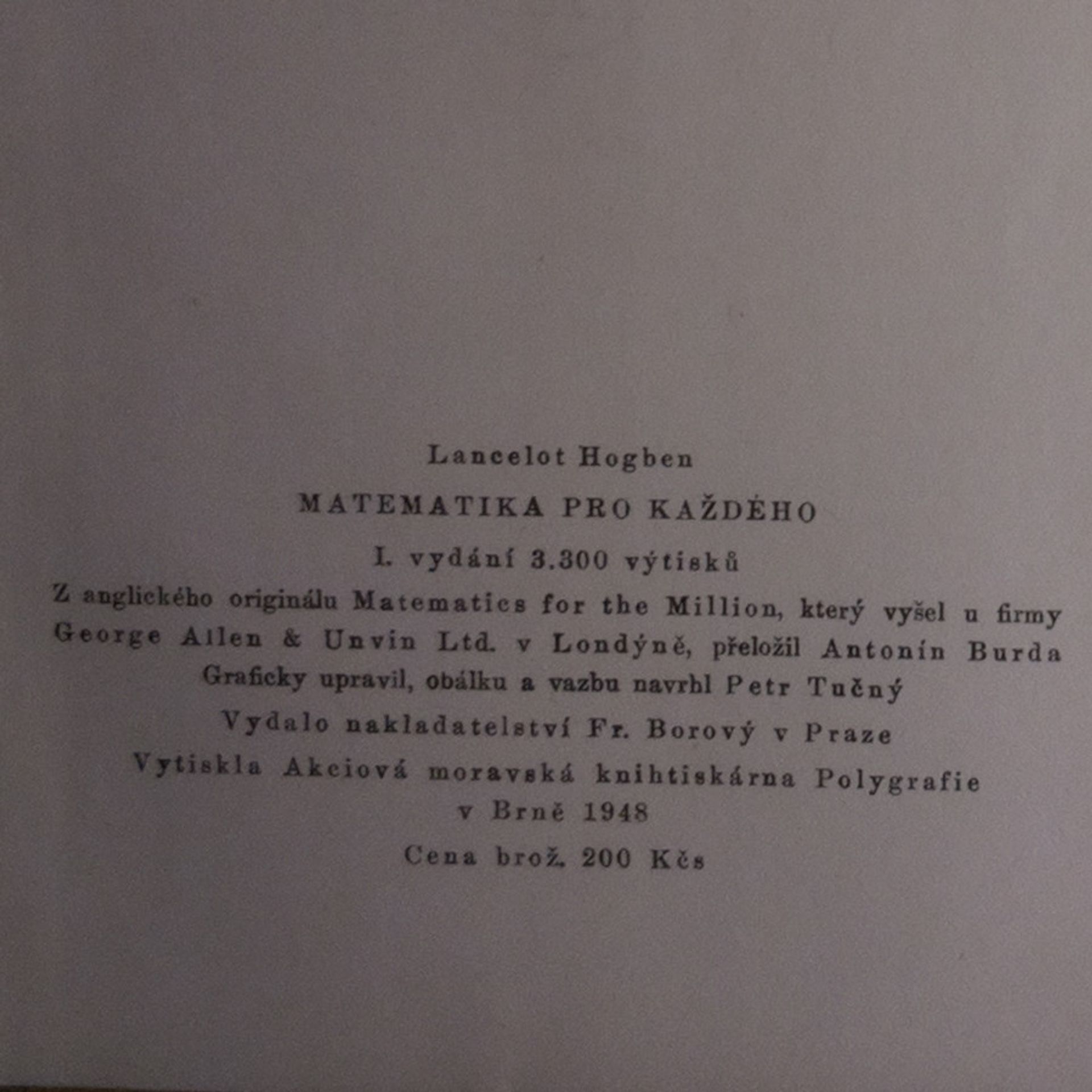 Lancelot Hogben Matematika pro každého