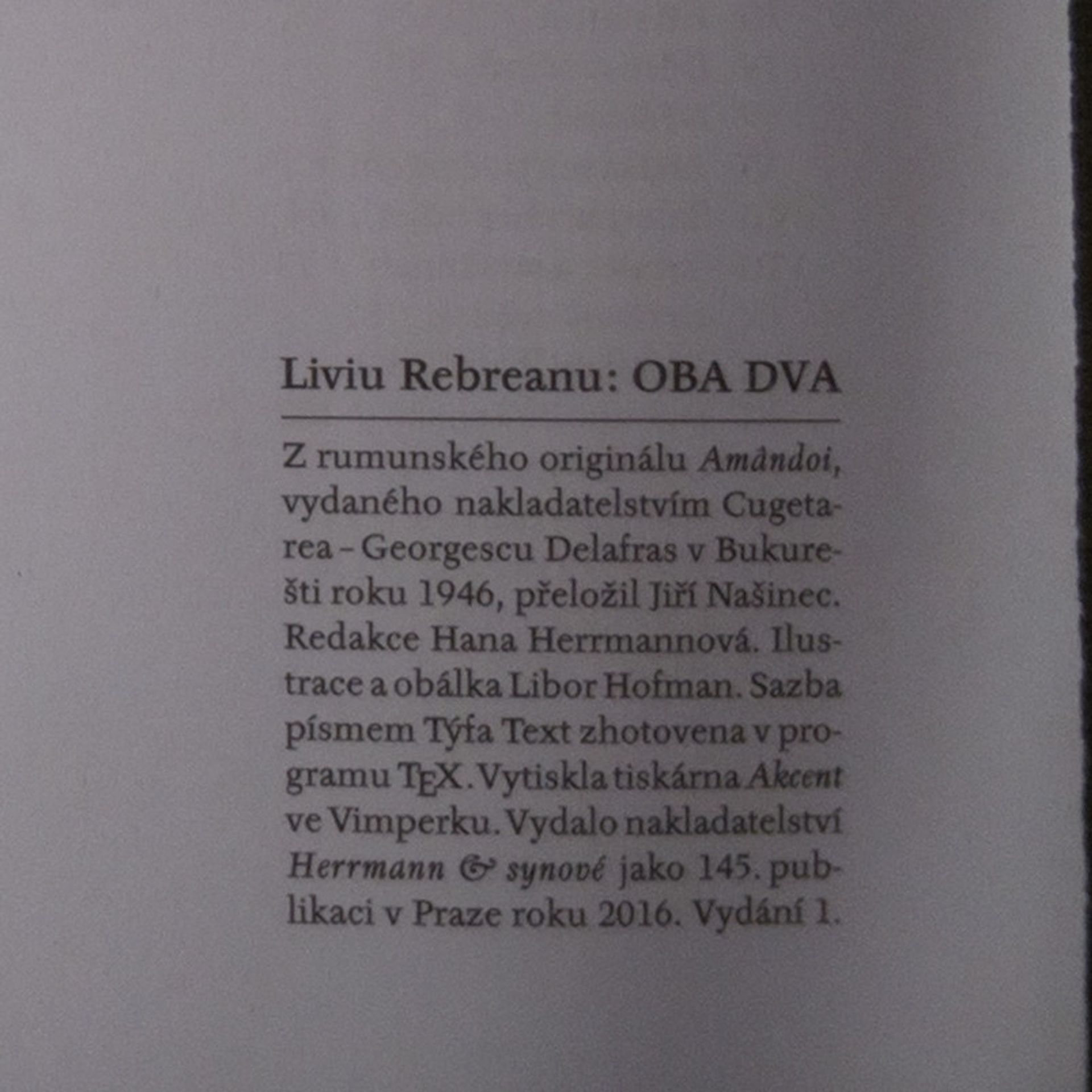 Liviu Rebreanu Oba dva