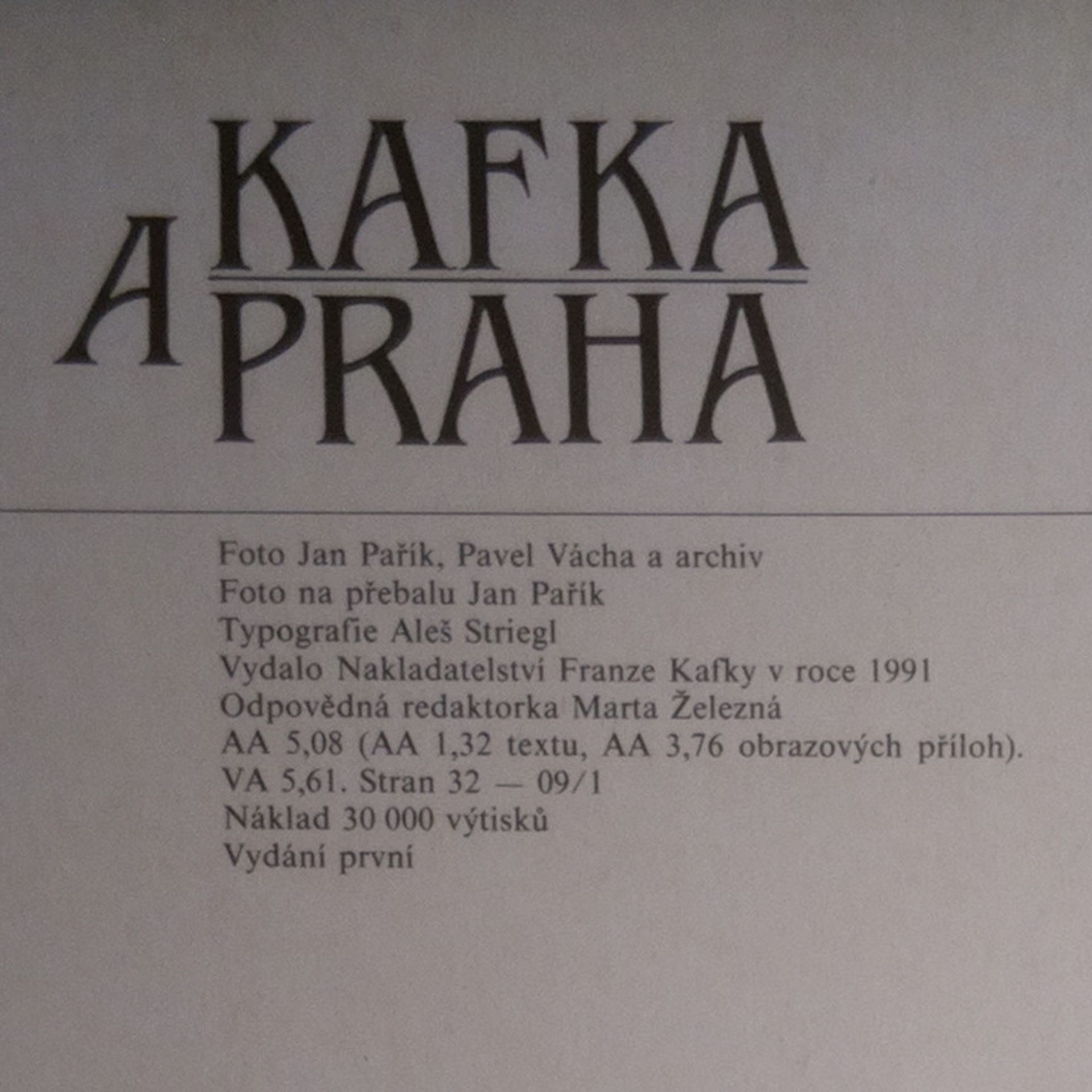 Jan Pařík Kafka a Praha