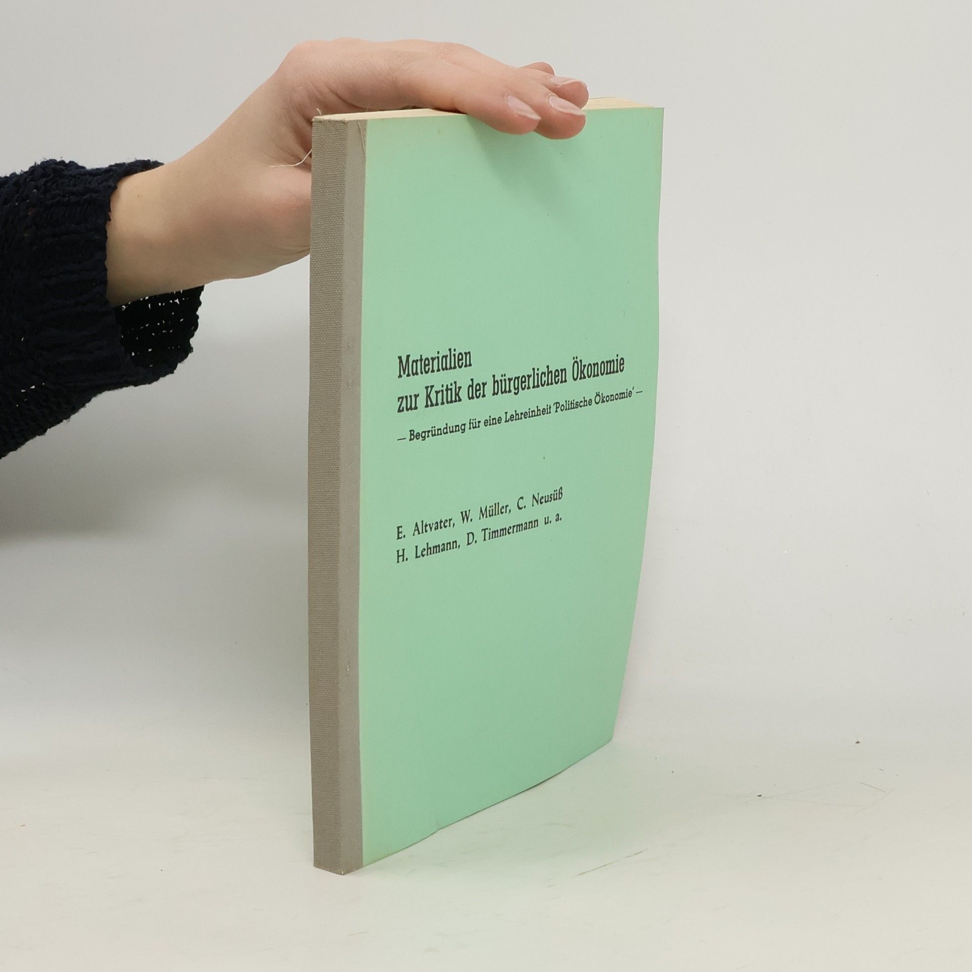 Auteurscollectief Materialien zur Kritik der bürgerlichen Ökonomie