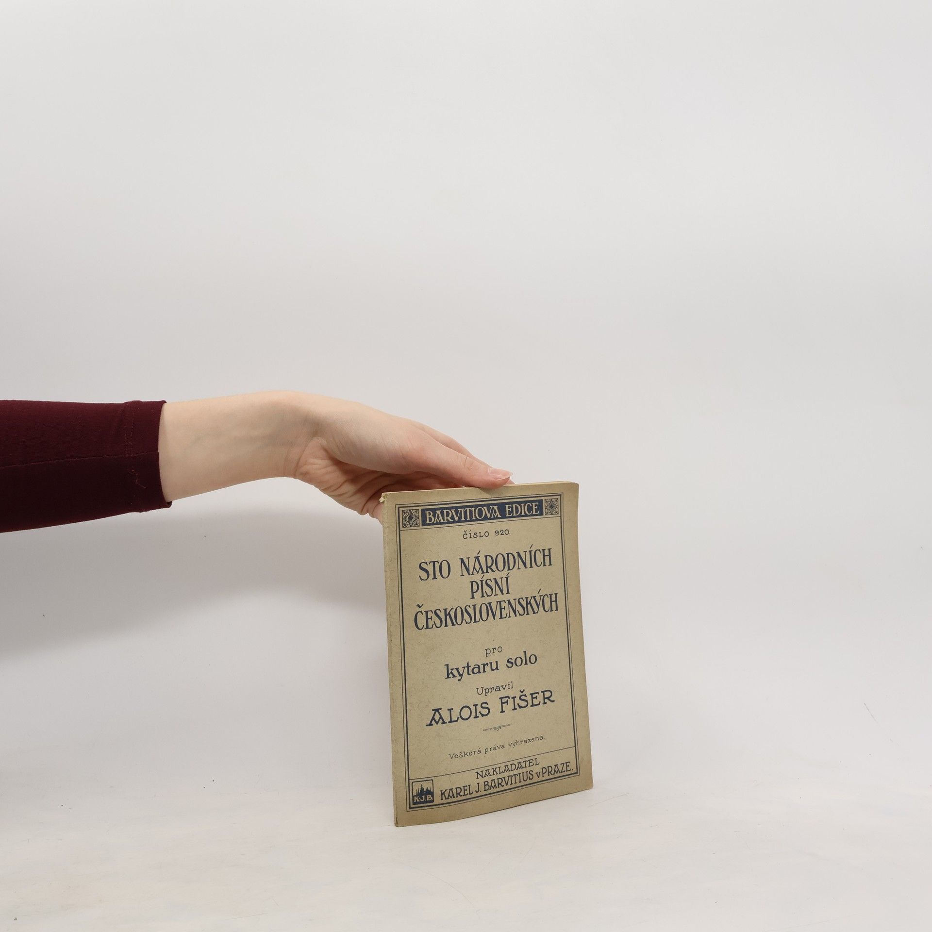Alois Fišer Sto národních písní československých pro kytaru solo