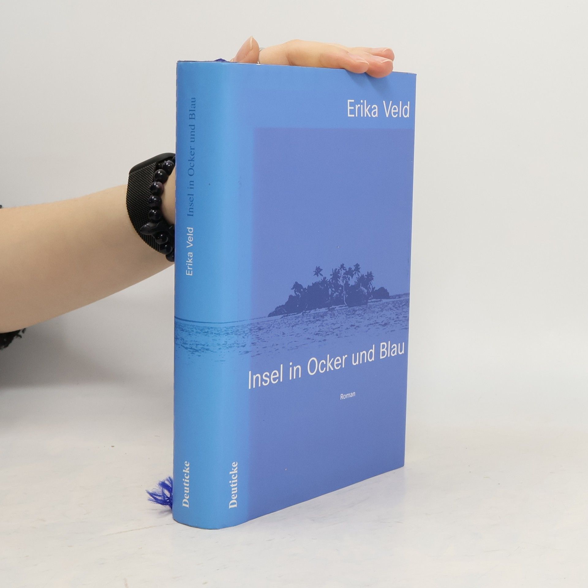 Insel in Ocker und Blau