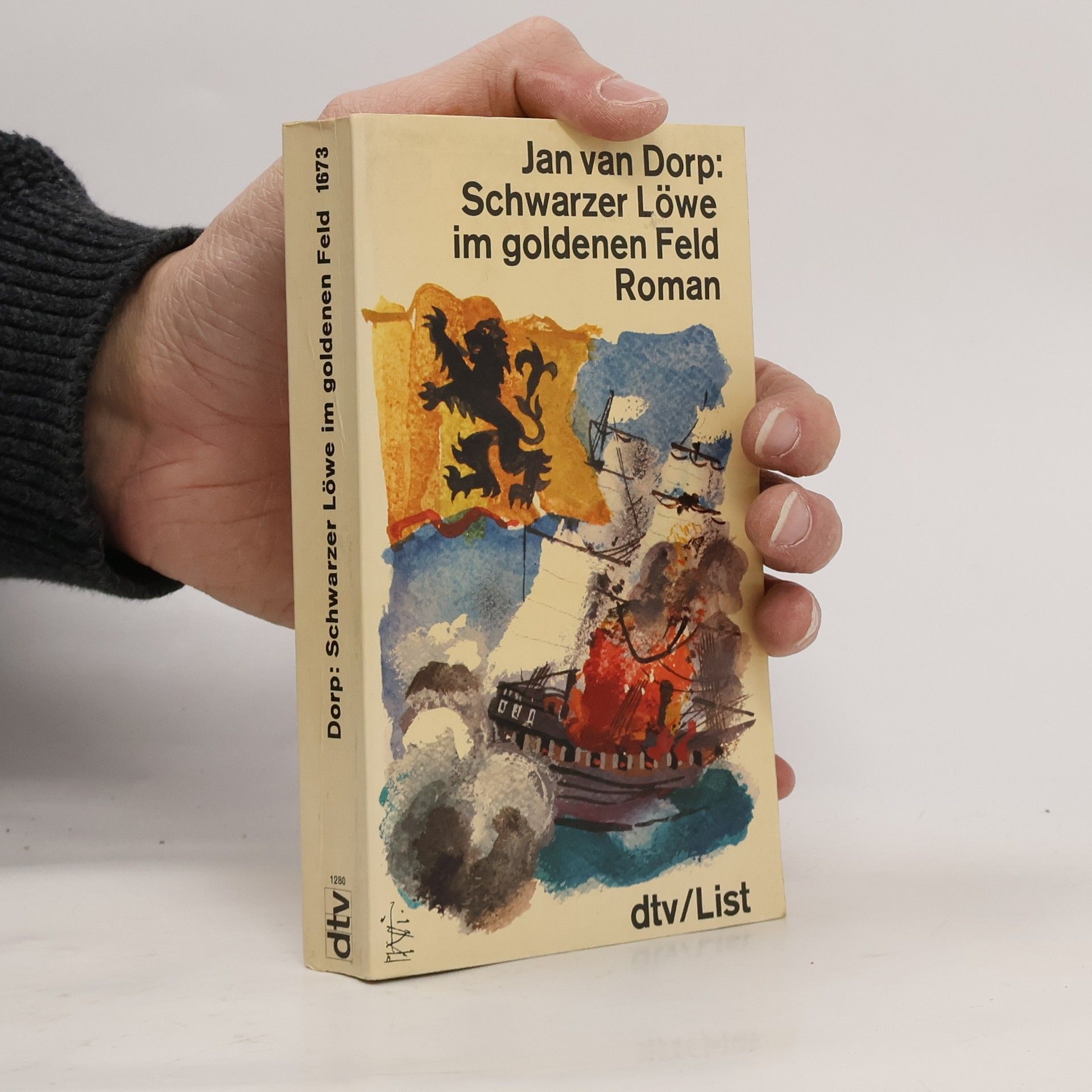 Jan van Dorp Schwarzer Löwe im goldenen Feld