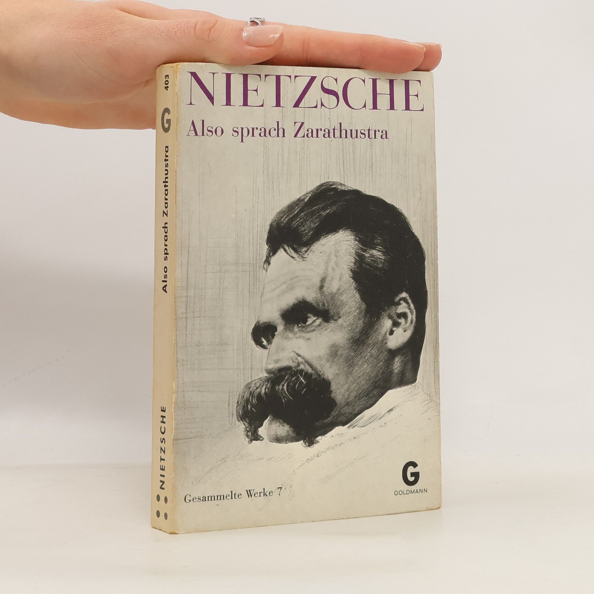 Friedrich Wilhelm Nietzsche Also sprach Zarathustra Gesammeltee Werke 7