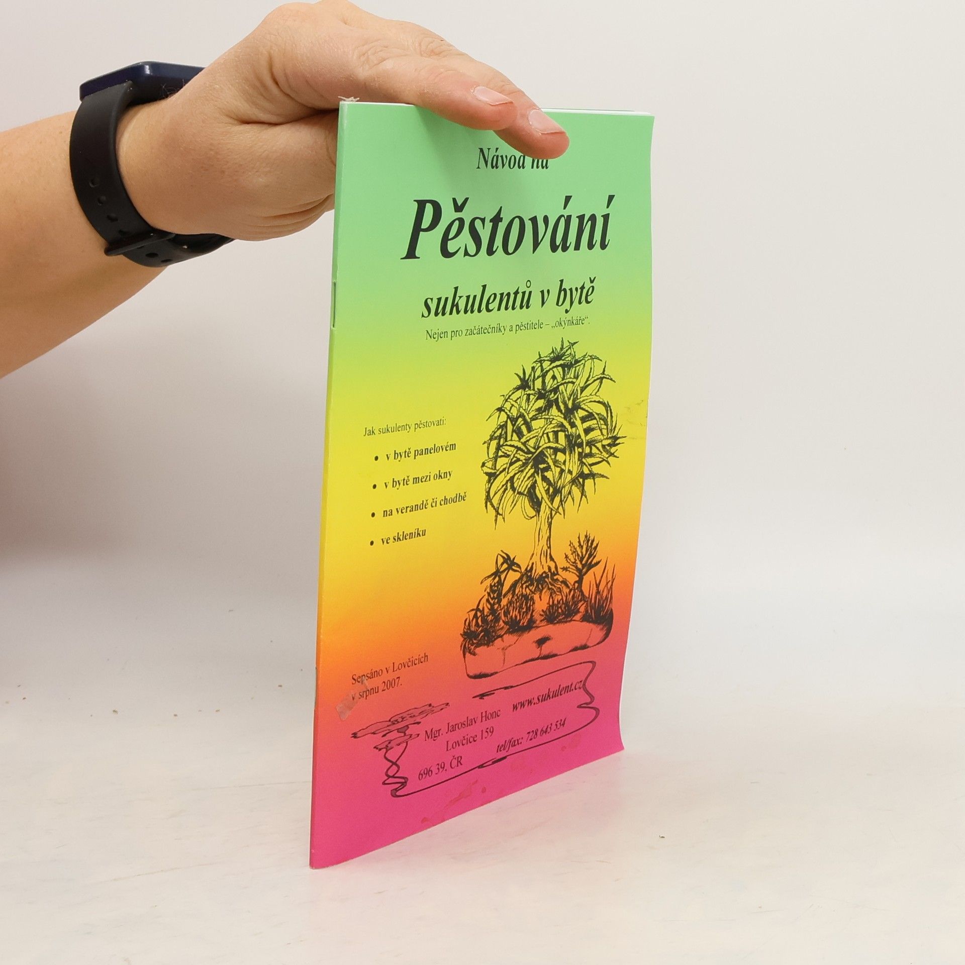 Jaroslav Honc Návod na pěstování sukulentů v bytě
