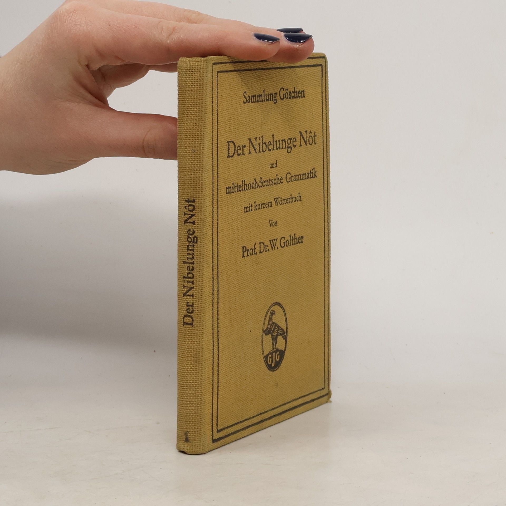 Wolfgang Golther Der Nibelunge Nôt in Auswahl und mittelhochdeutsche Grammatik mit kurzem Wörterbuch