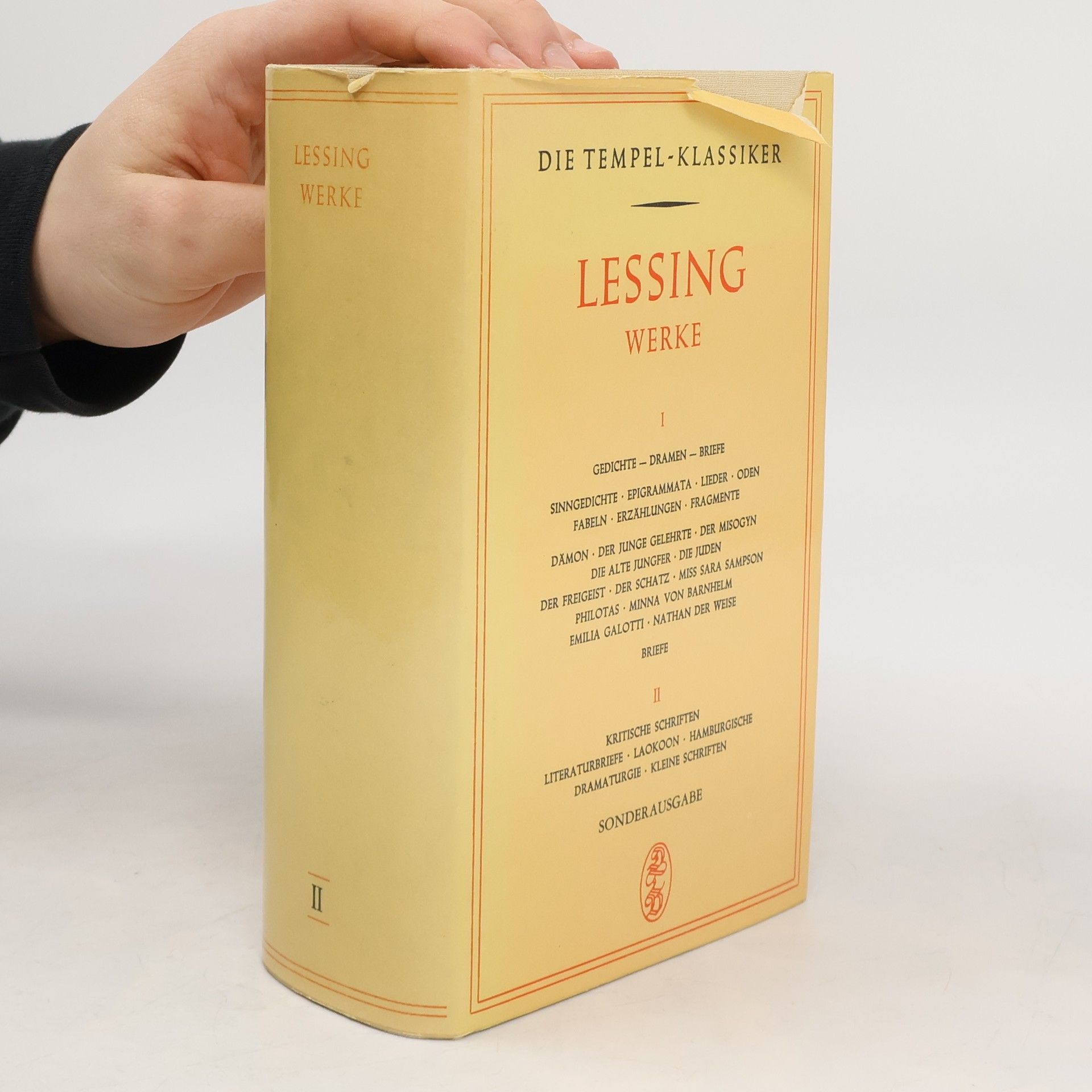 Friedrich Hölderlin Die Tempel-Klassiker. Lessing Werke