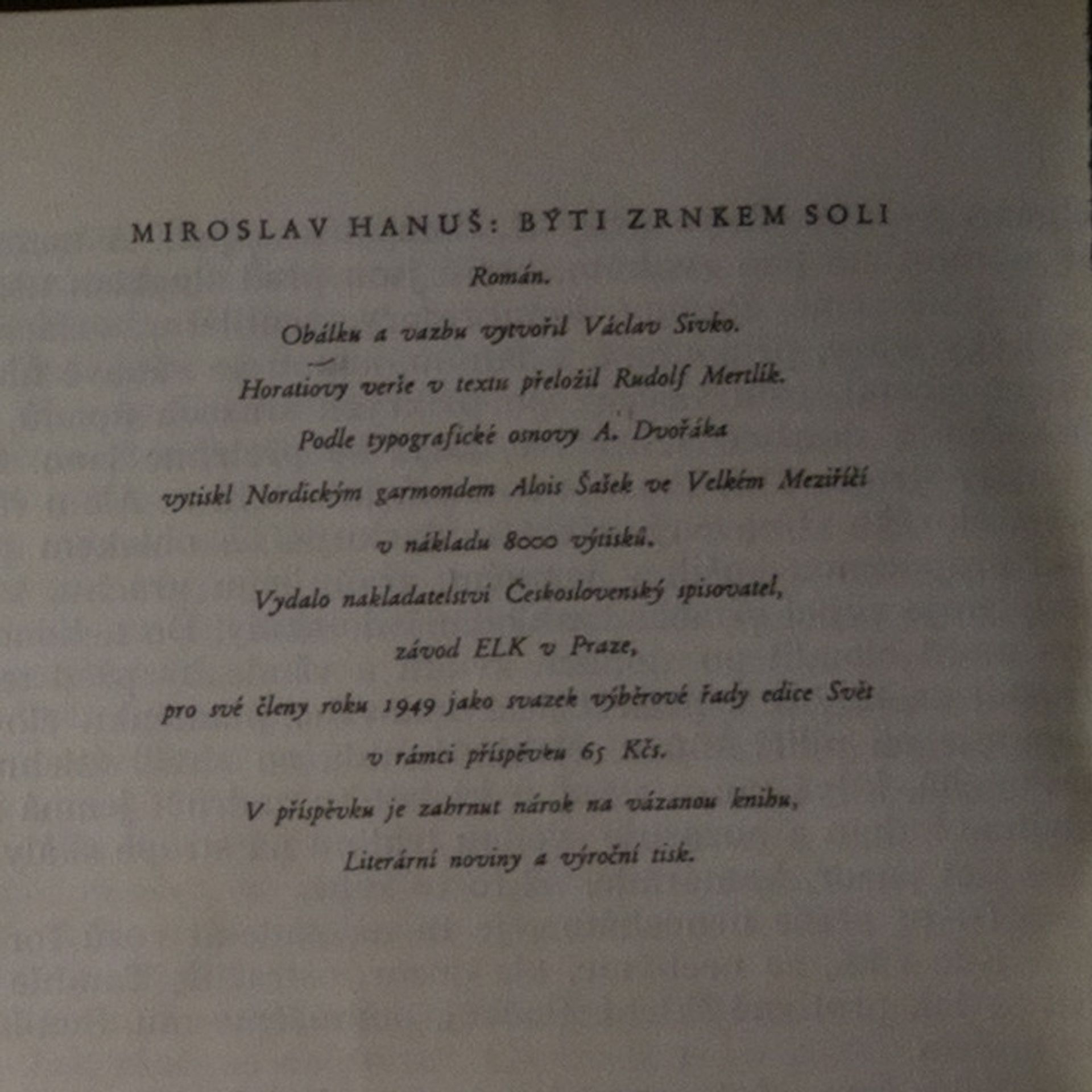 Miroslav Hanuš Býti zrnkem soli