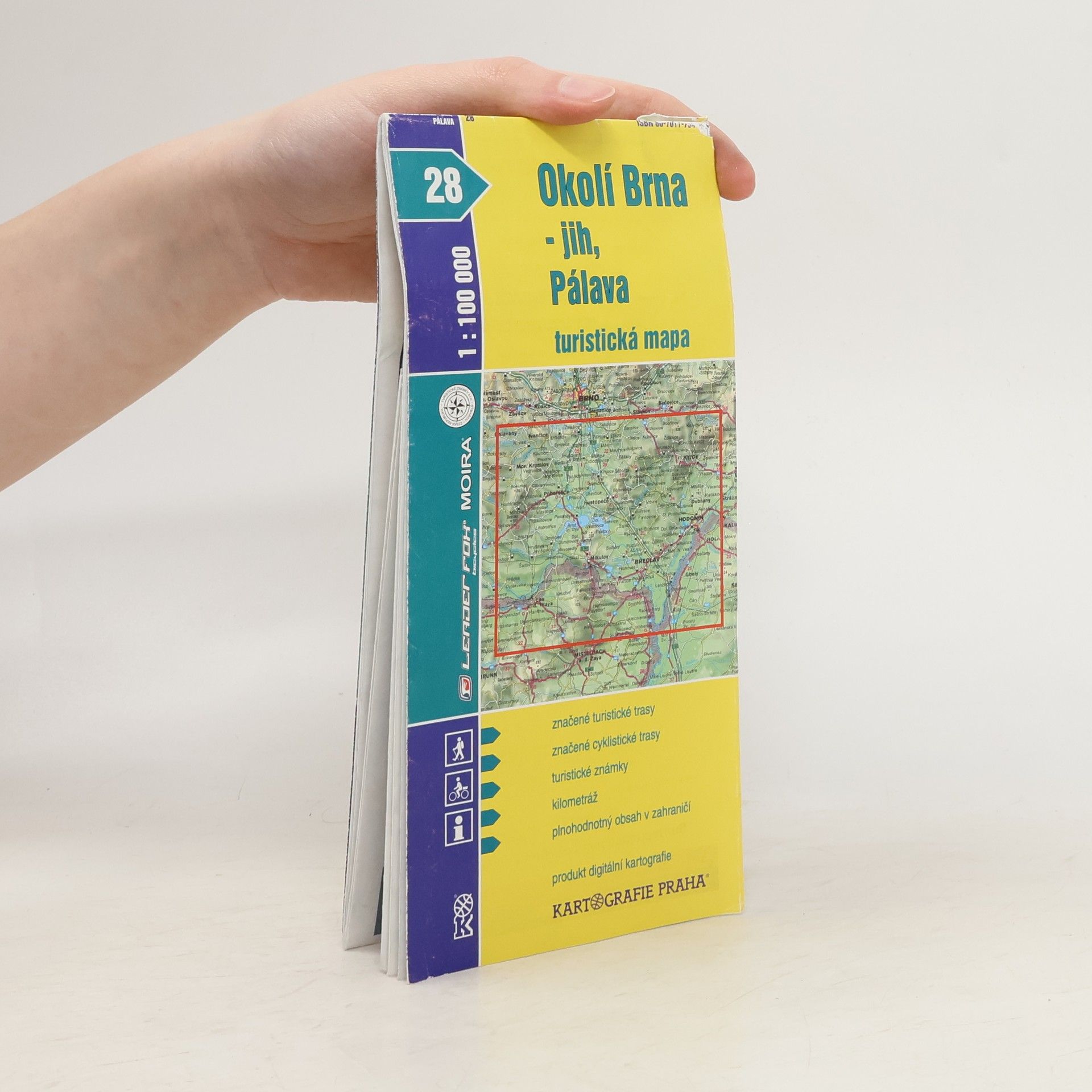 Kartografie Praha 1:100T (28)-Okolí Brna - jih, Pálava (turistická mapa)