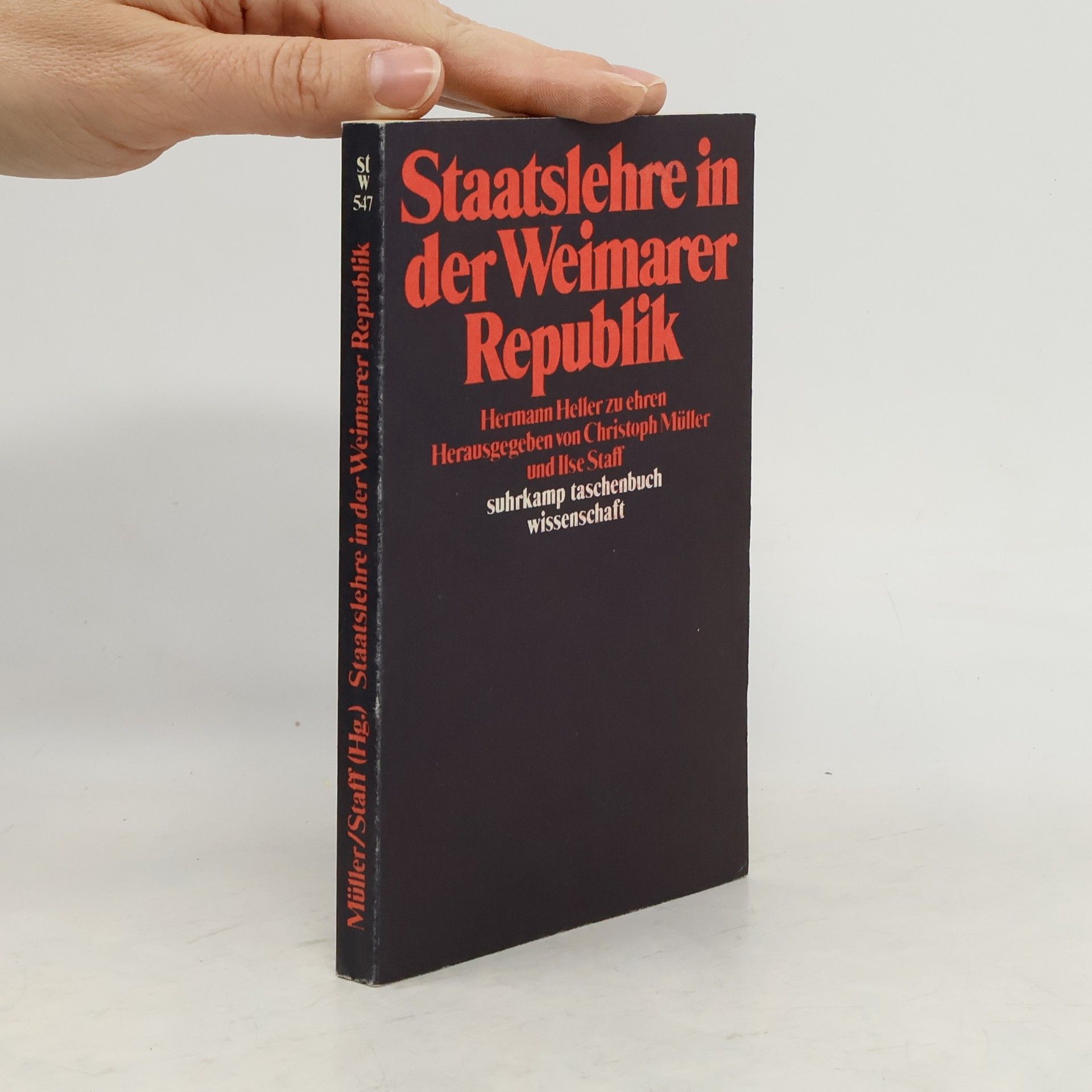 Staatslehre in der Weimarer Republik. Hermann Heller zu Ehren
