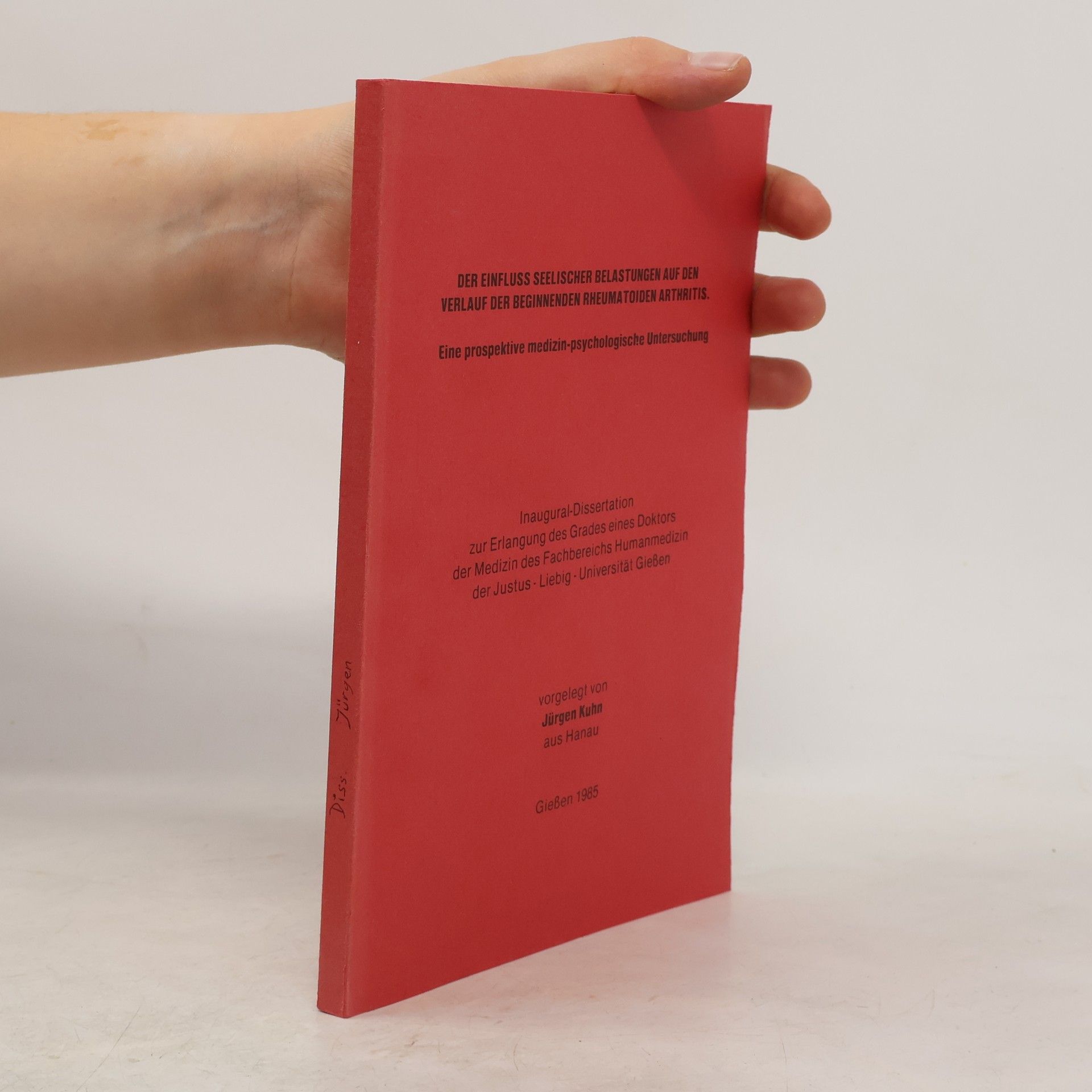 Der Einfluss seelischer Belastungen auf den Verlauf der beginnenden rheumatoiden Arthritis