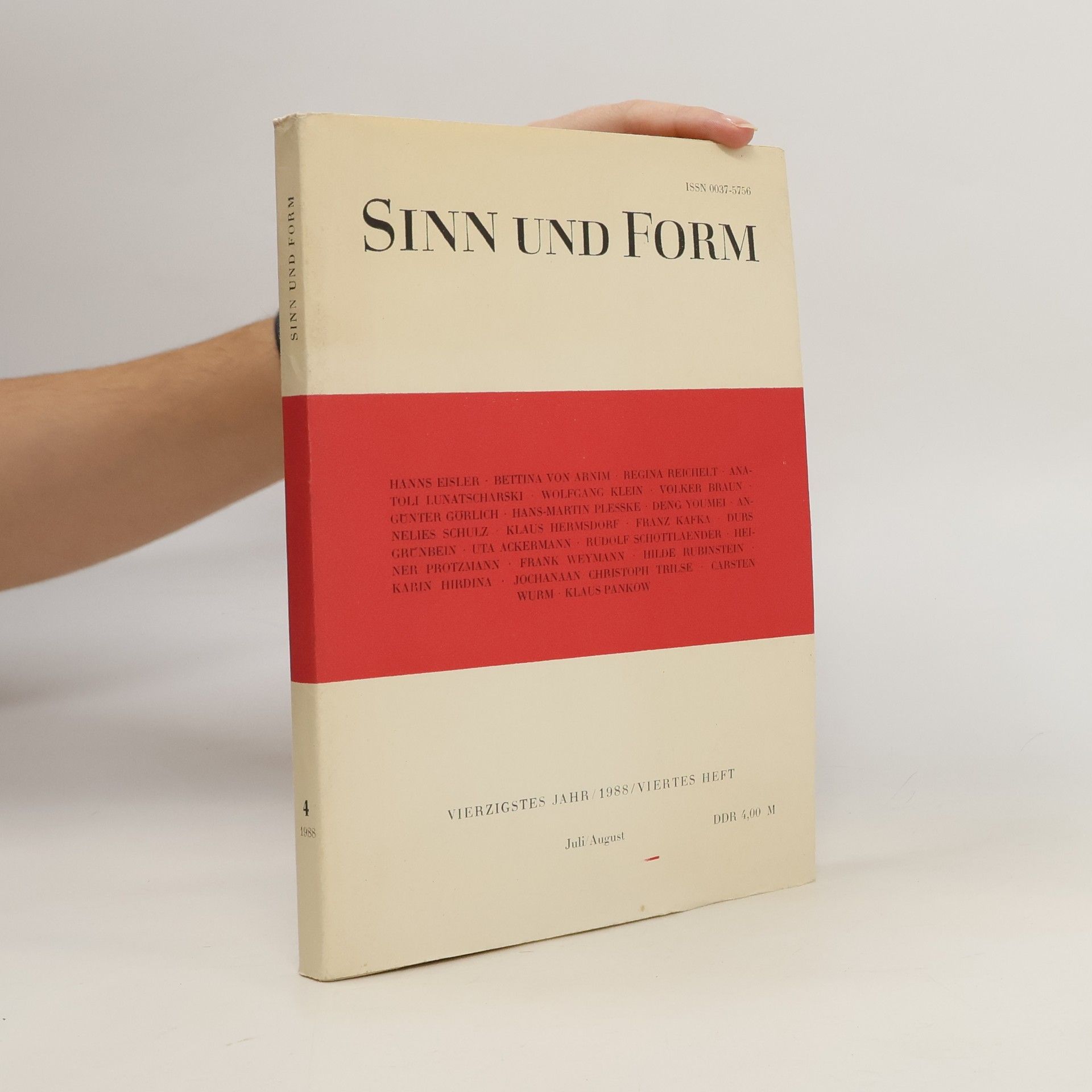 Various authors Sinn und Form 4/1988