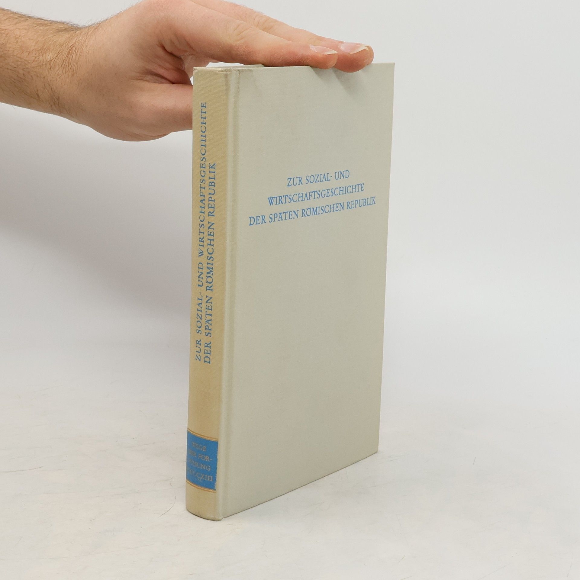 Zur Sozial- und Wirtschaftsgeschichte der späten römischen Republik