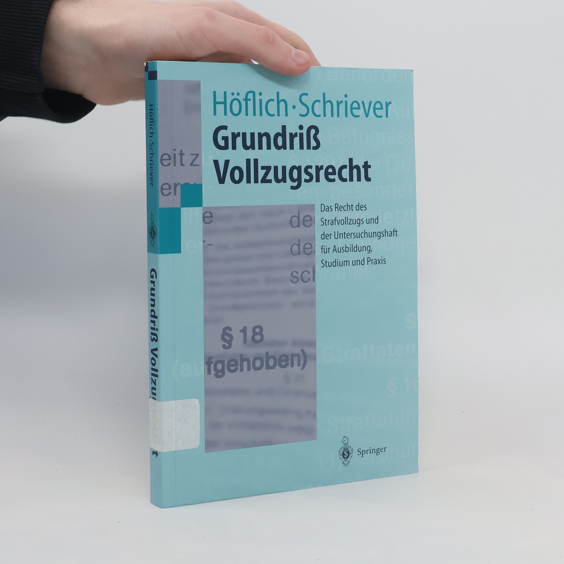 Springer-Lehrbuch: Grundriß Vollzugsrecht