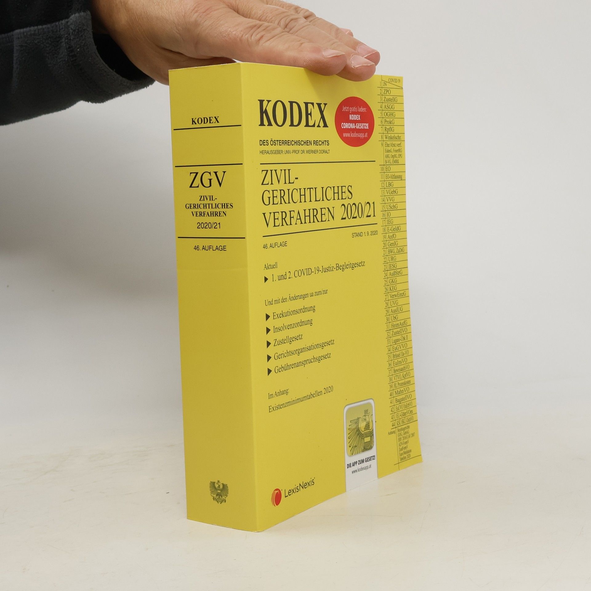 Werner Doralt KODEX Zivilgerichtliches Verfahren 2020/21 - Des österreichischen Rechts - 46. Auflage - Aktuell 1. und 2. COVID-19-Justiz-Begleitgesetz