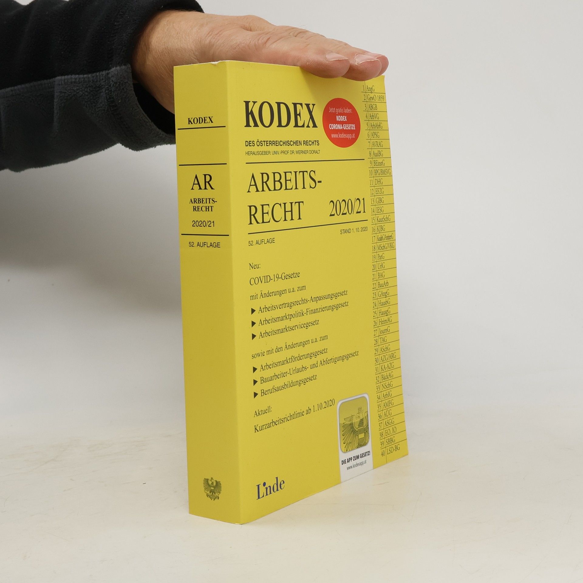 Kodex des Österreichischen Rechts: KODEX Arbeitsrecht 2020/21 - 52. Auflage