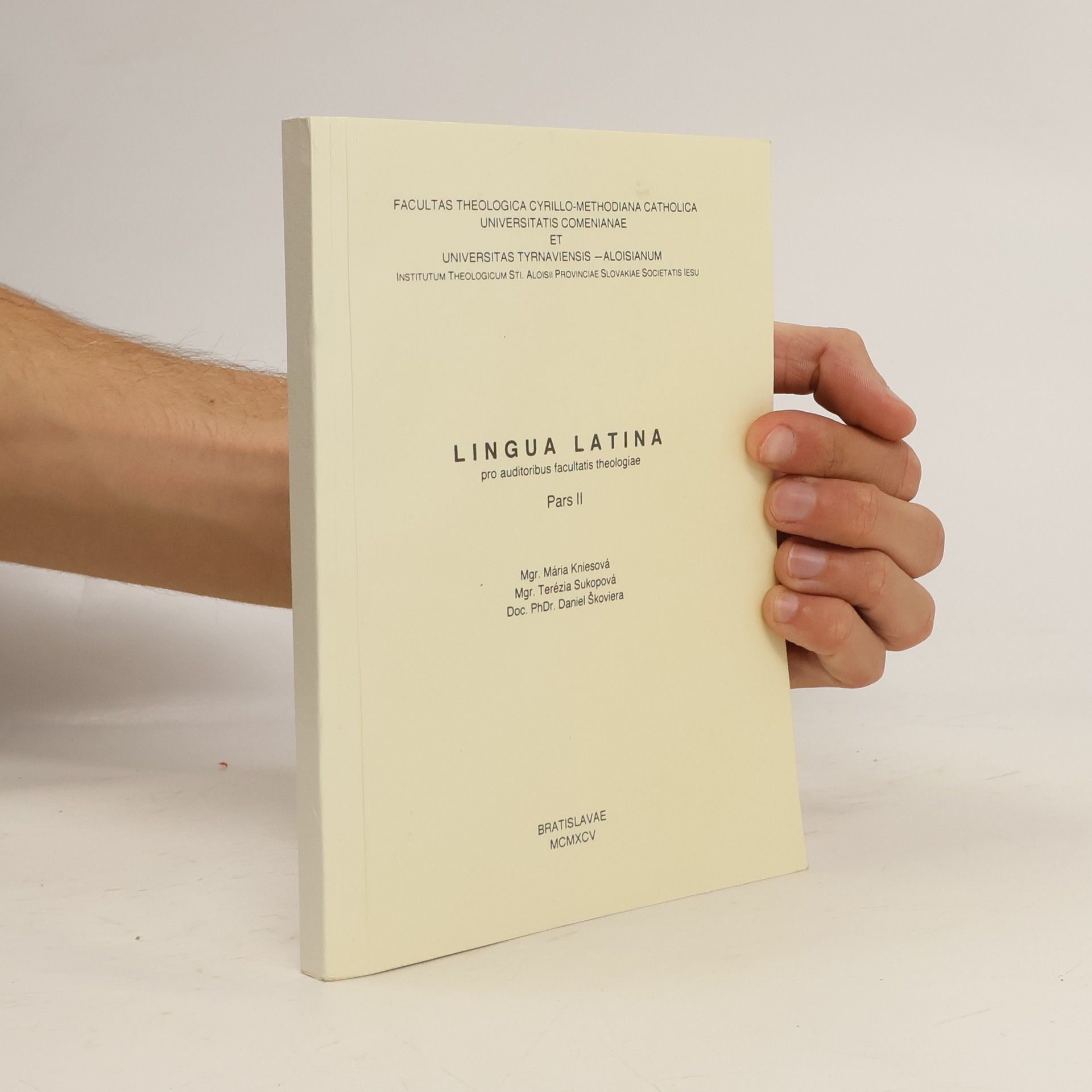 Auteurscollectief Lingua Latina pro auditoribus facultatis theologiae. Pars II