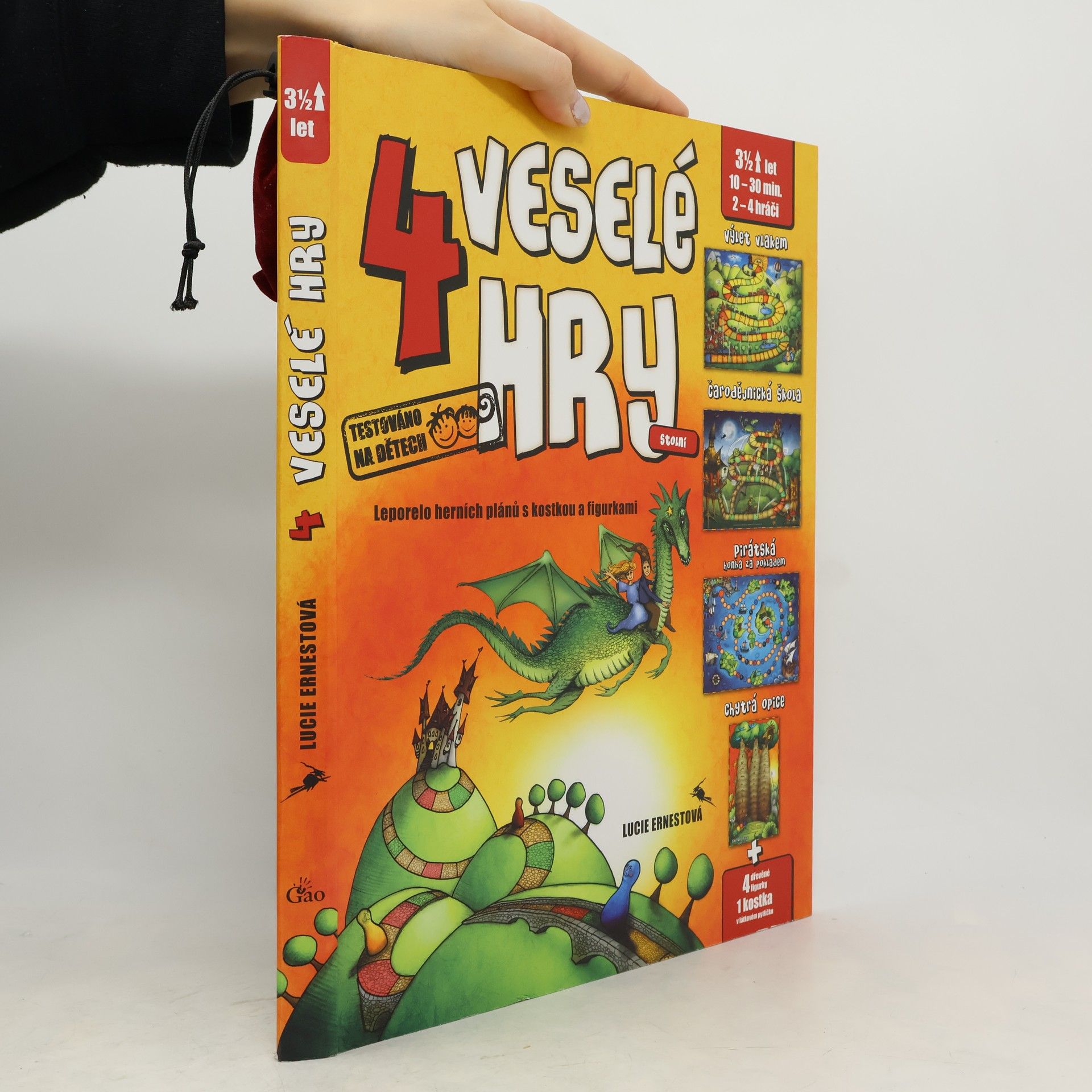 Lucie Ernestová 4 veselé hry (stolní) : Leporelo herních plánů s kostkou a figurkami