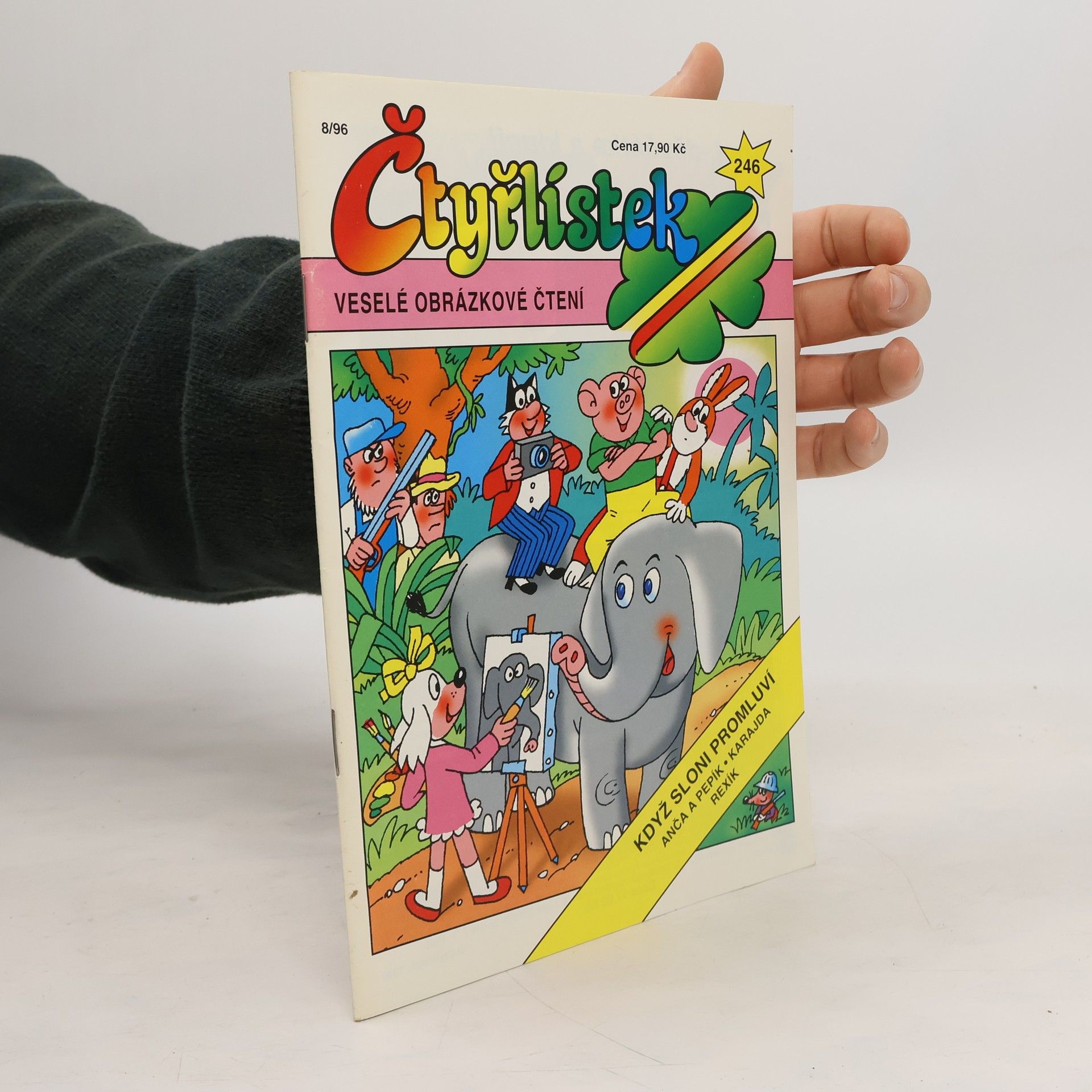 Kolektiv autorů Čtyřlístek 8/96. Číslo 246. Když sloni promluví