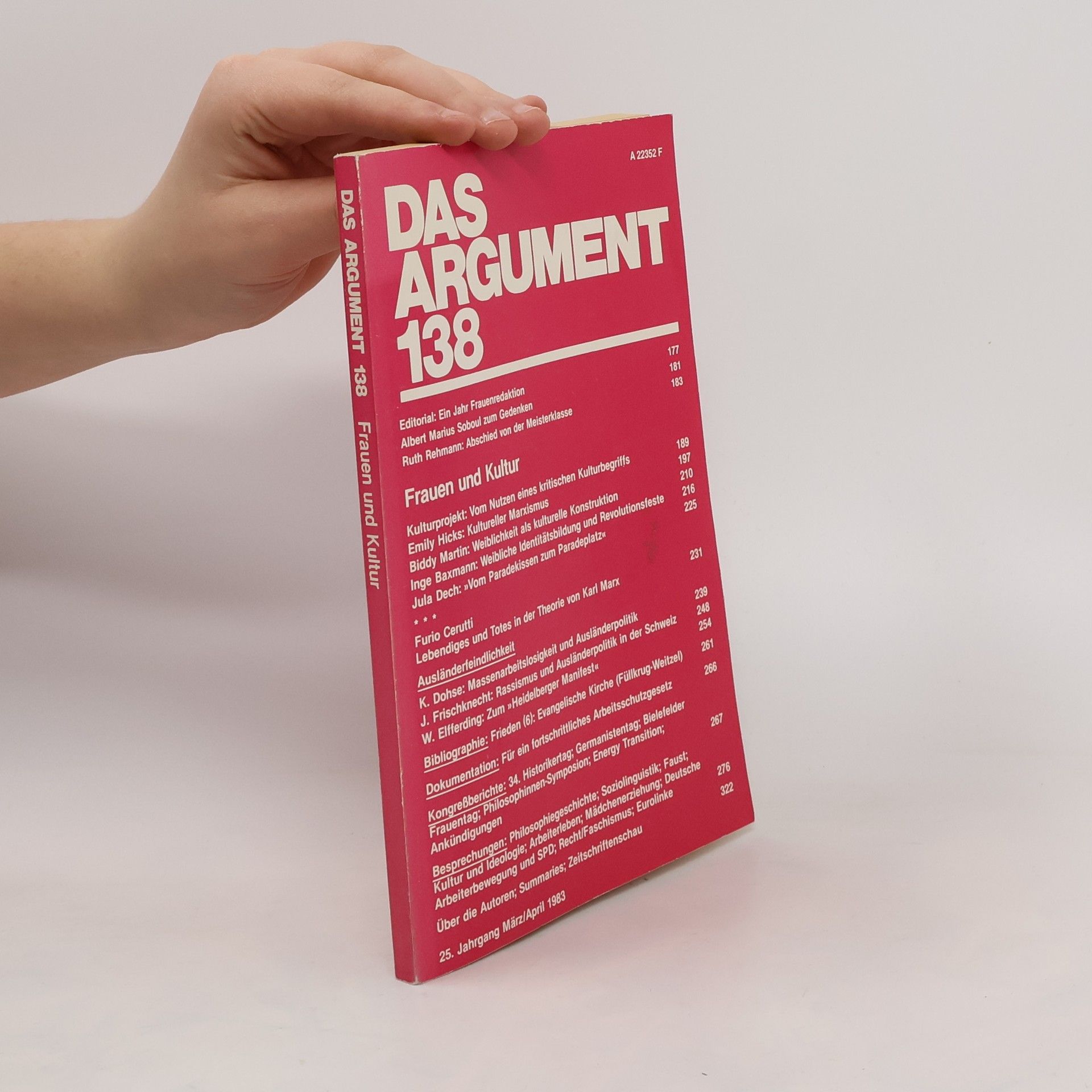 Autores varios Das Argument 138