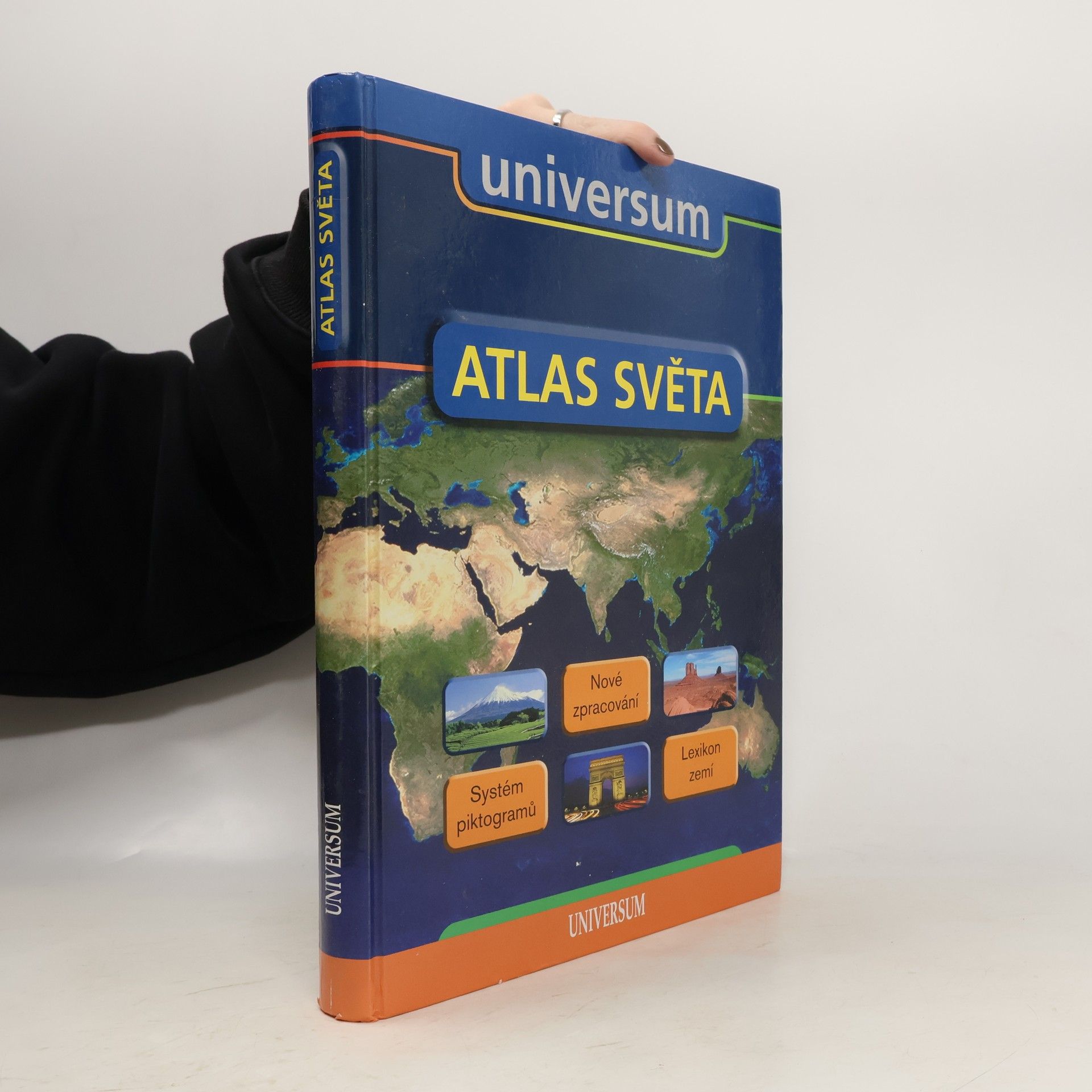 Atlas světa nové zpracování, systém piktogramů, lexikon zemí