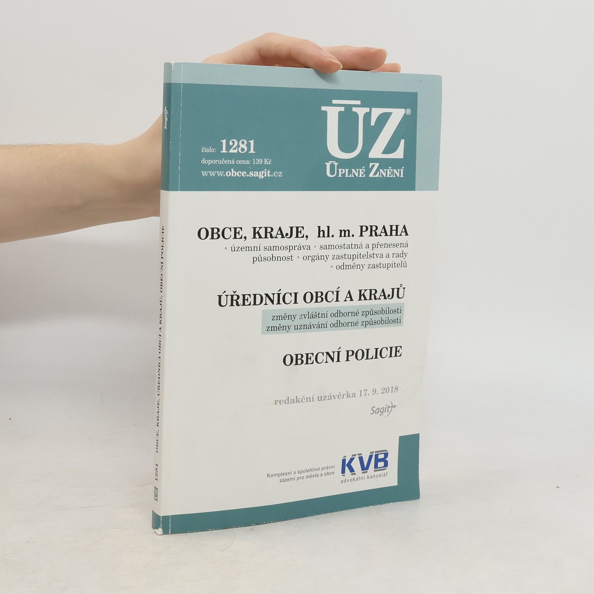 Various authors ÚZ 1281. Obce, kraje, hl.m. Praha; Úředníci obcí a krajů; Obecní policie