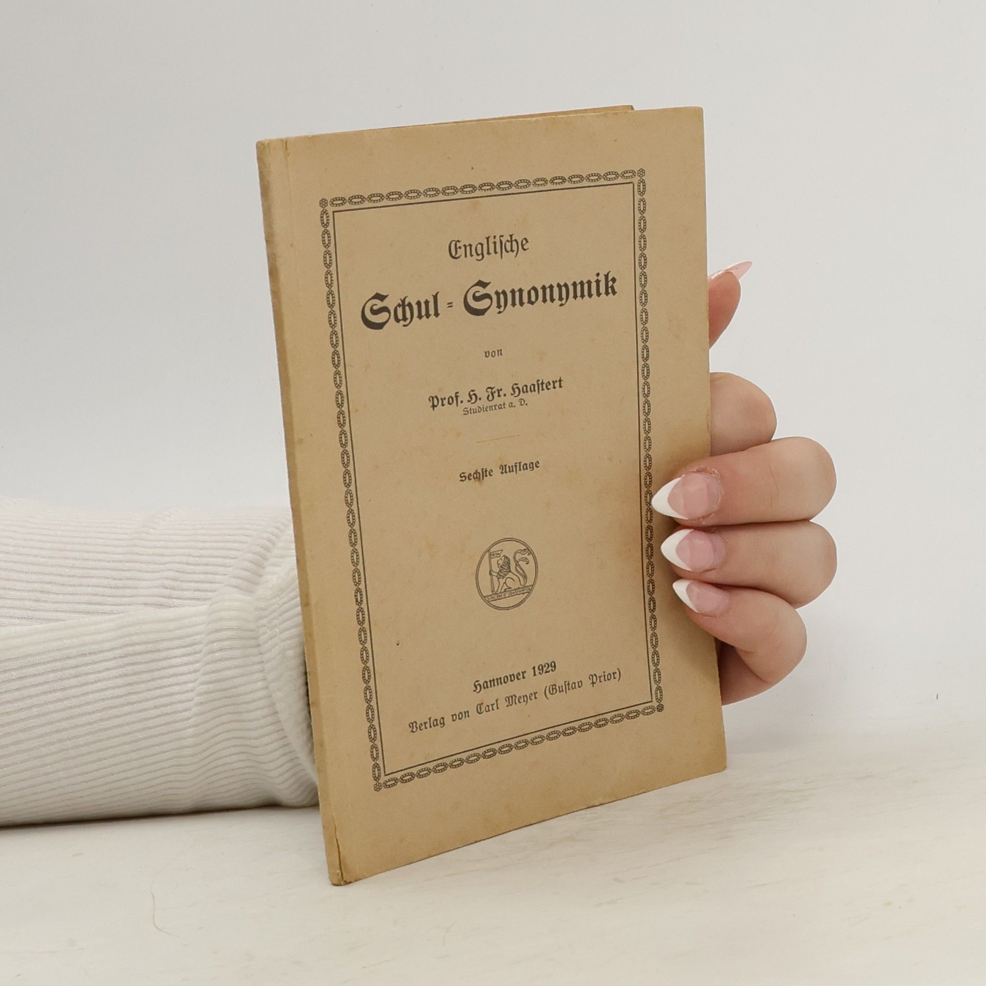 Prof. H. Fr. Haastert Englische Schul-Synonymik