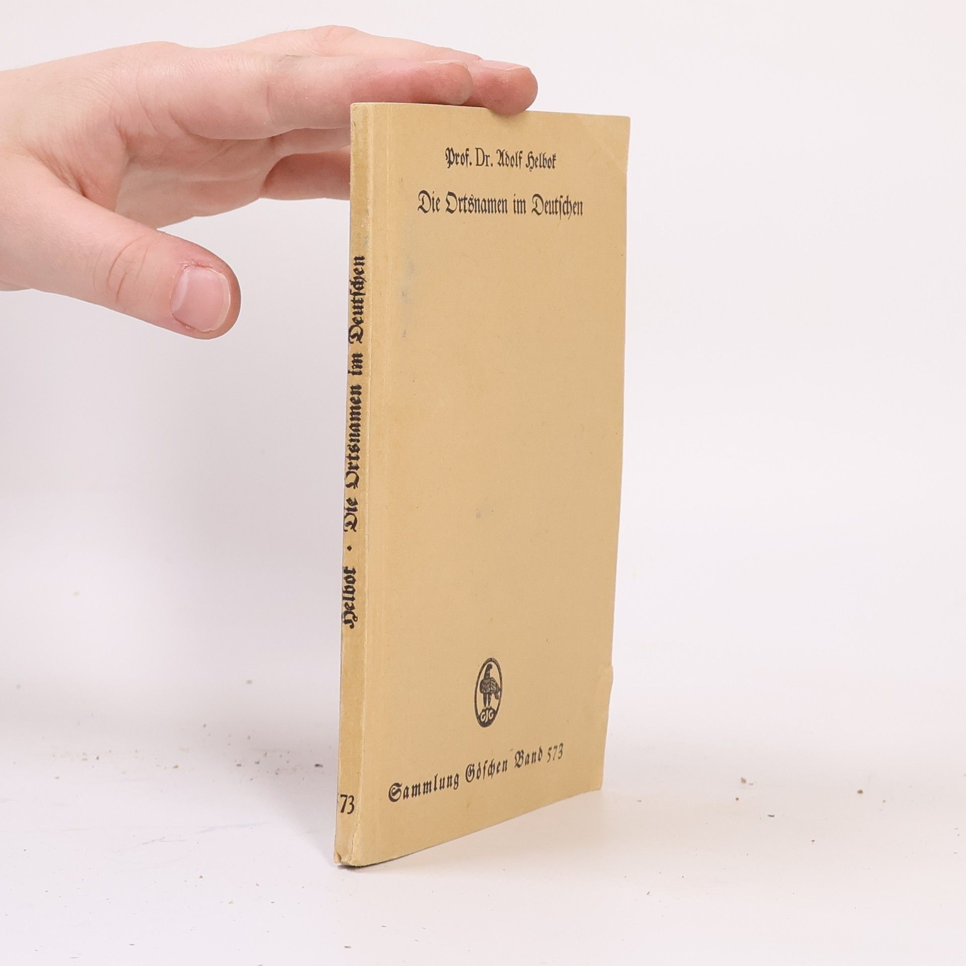 Adolf Helbok Die Ortsnamen im Deutschen