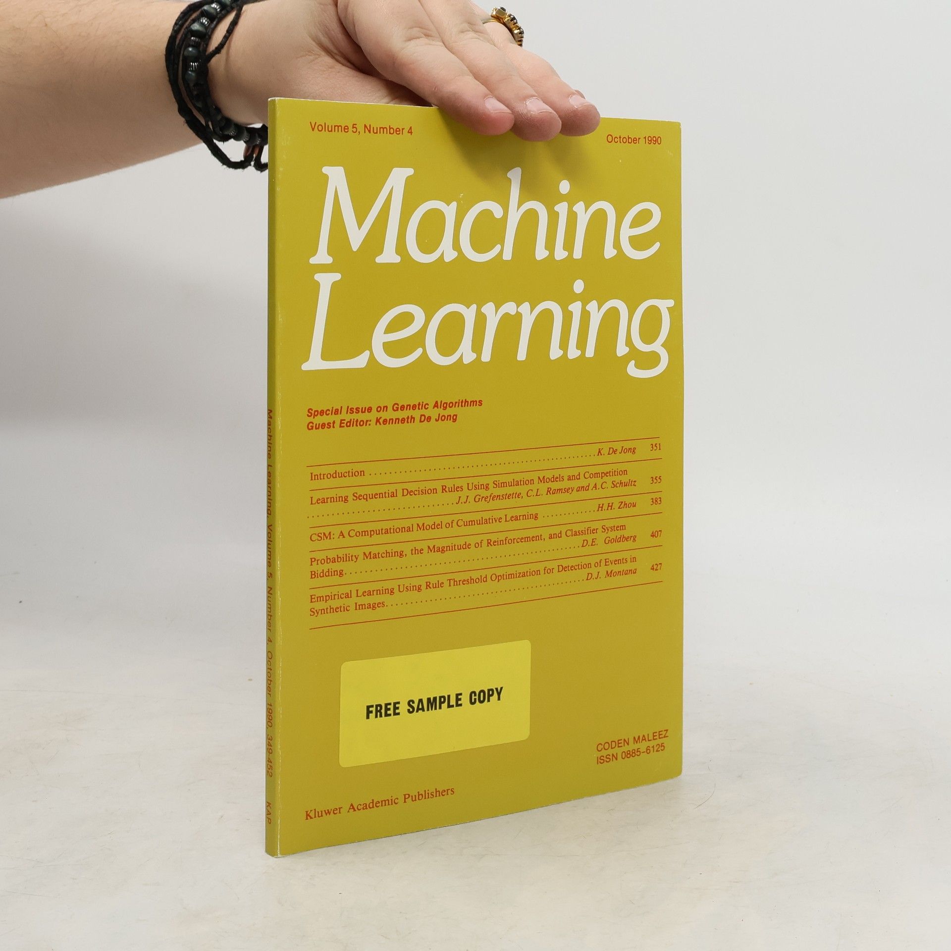 Auteurscollectief Machine Learning 10/1990