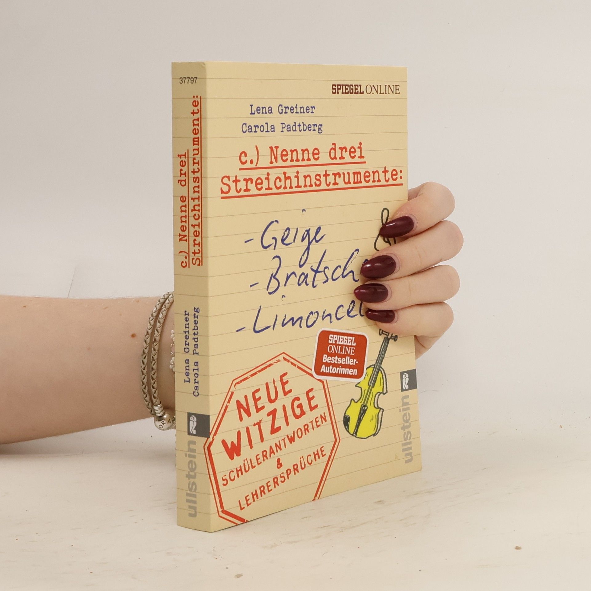 Lena Greiner Nenne drei Streichinstrumente: Geige, Bratsche, Limoncello