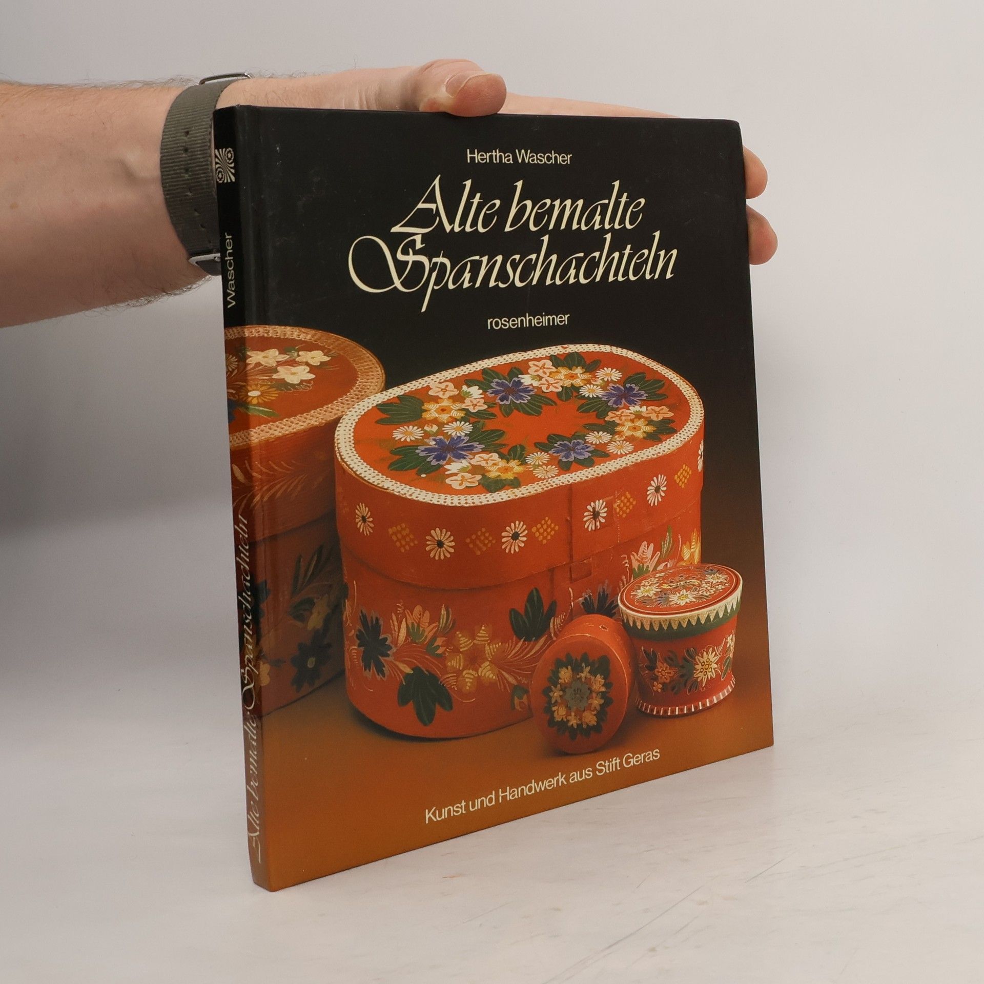 Hertha Wascher Alte bemalte Spanschachteln