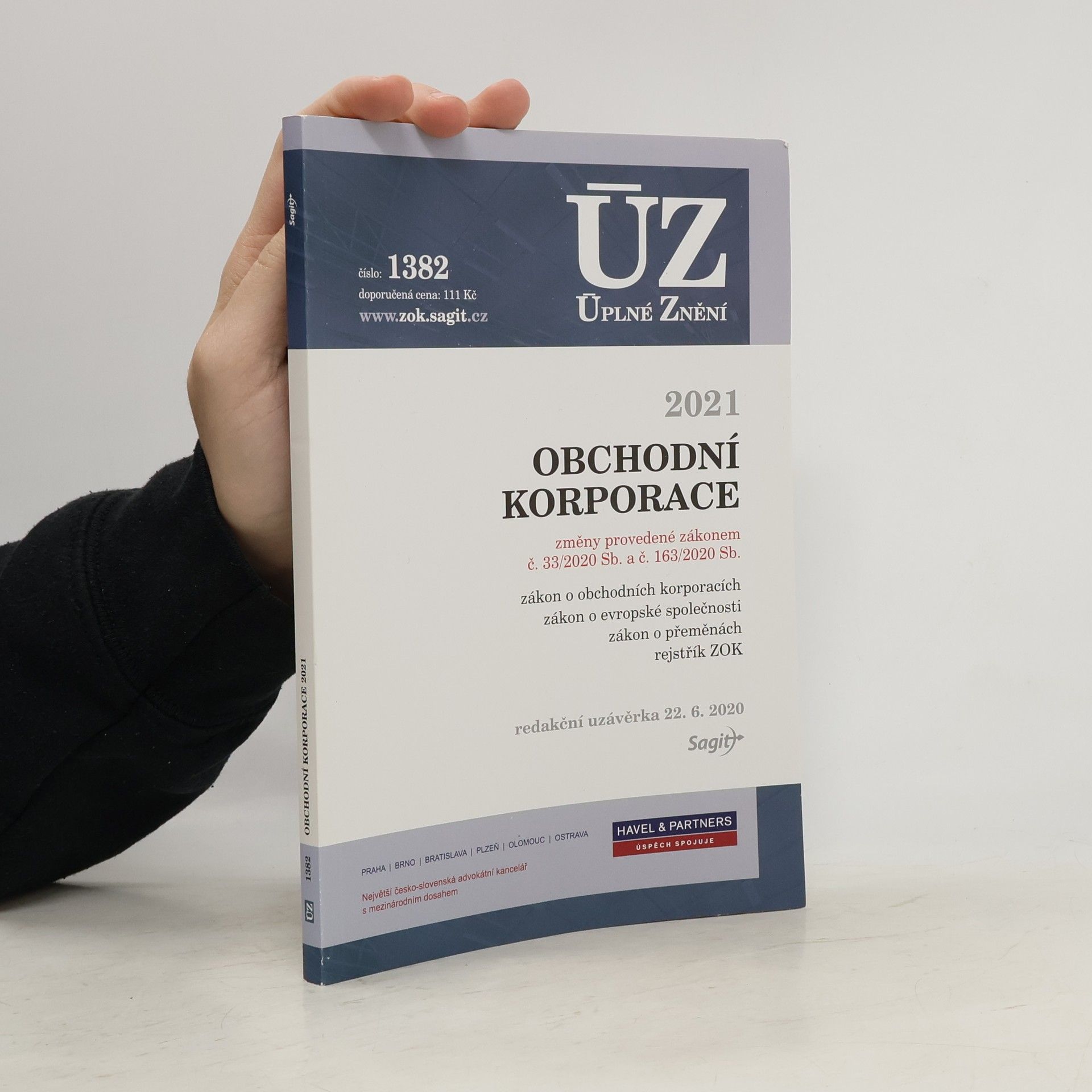 Kolektiv autorů Obchodní korporace [ÚZ 2021 č. 1382] : změny provedené zákonem č. 33