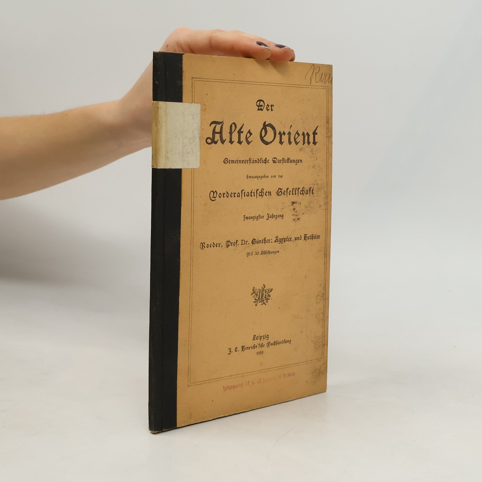 Various authors Der Alte Orient