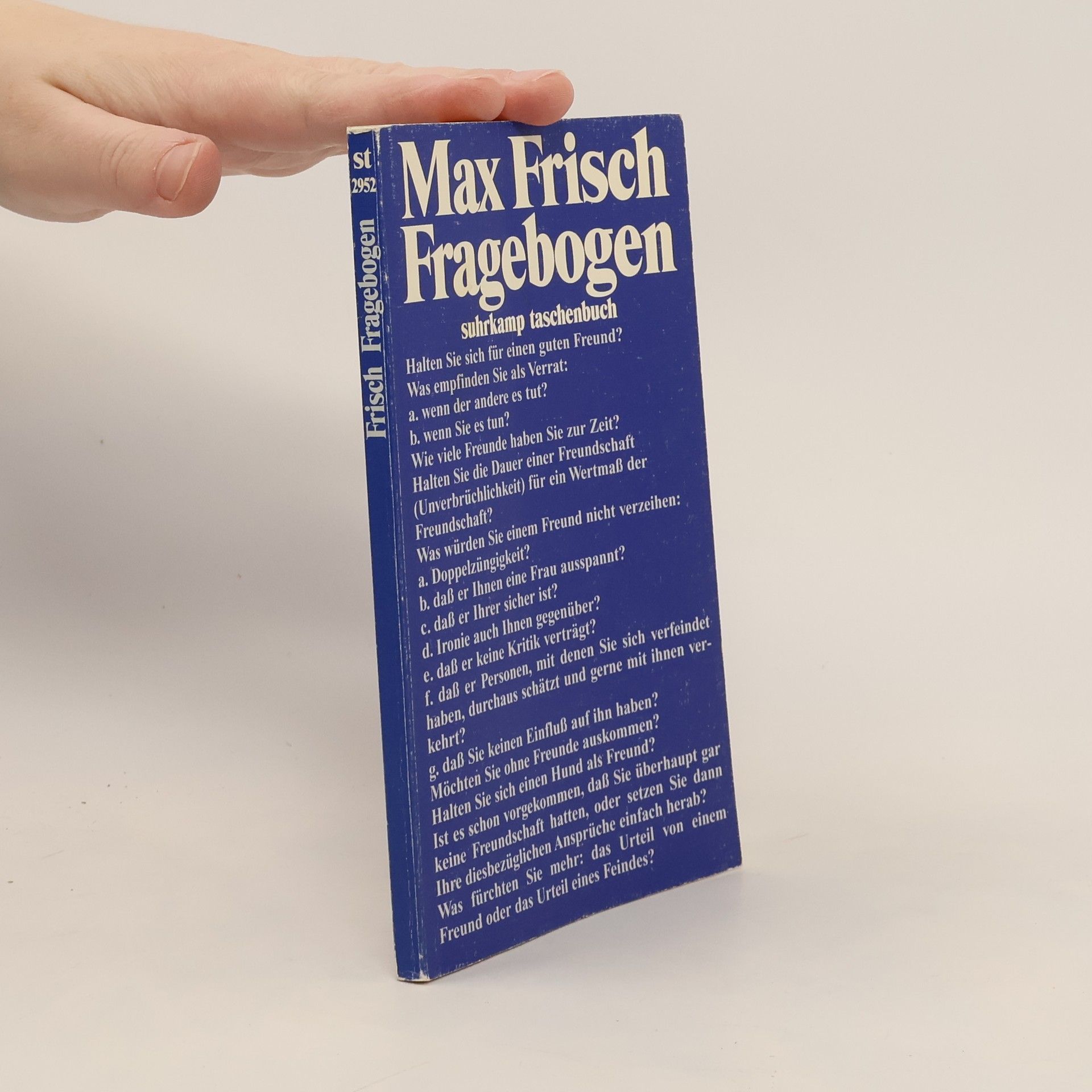 Max Frisch Fragebogen