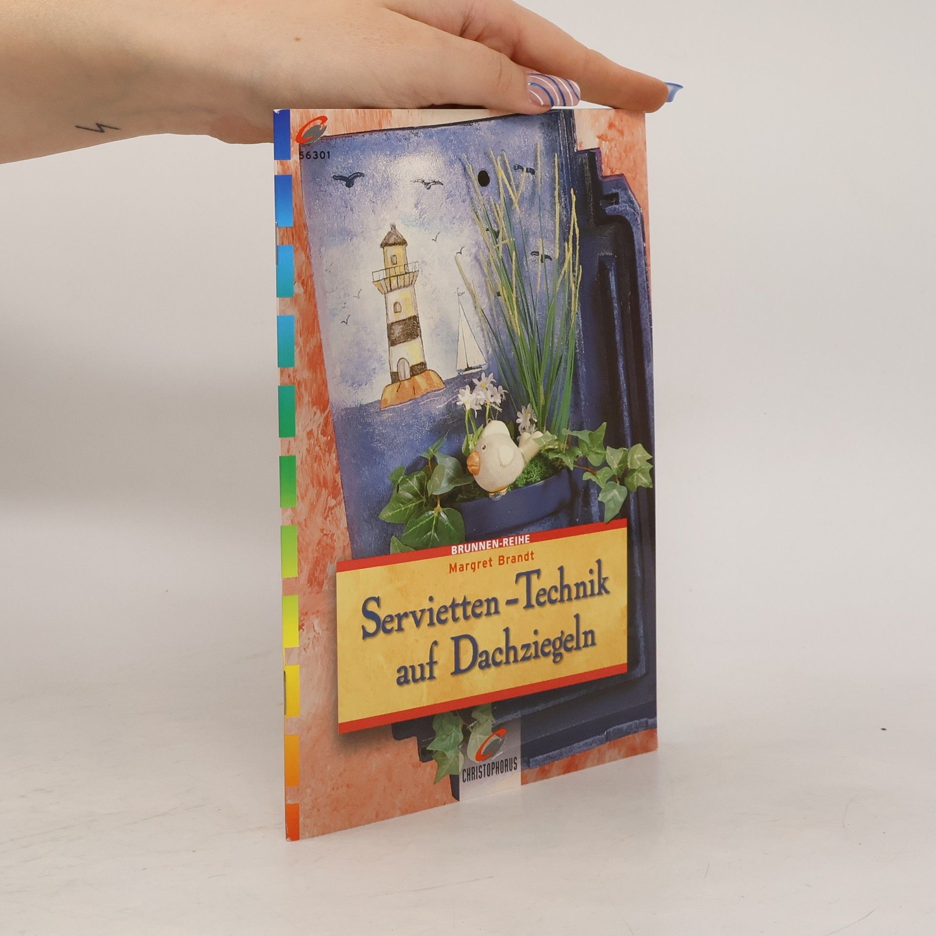 Servietten-Technik auf Dachziegeln