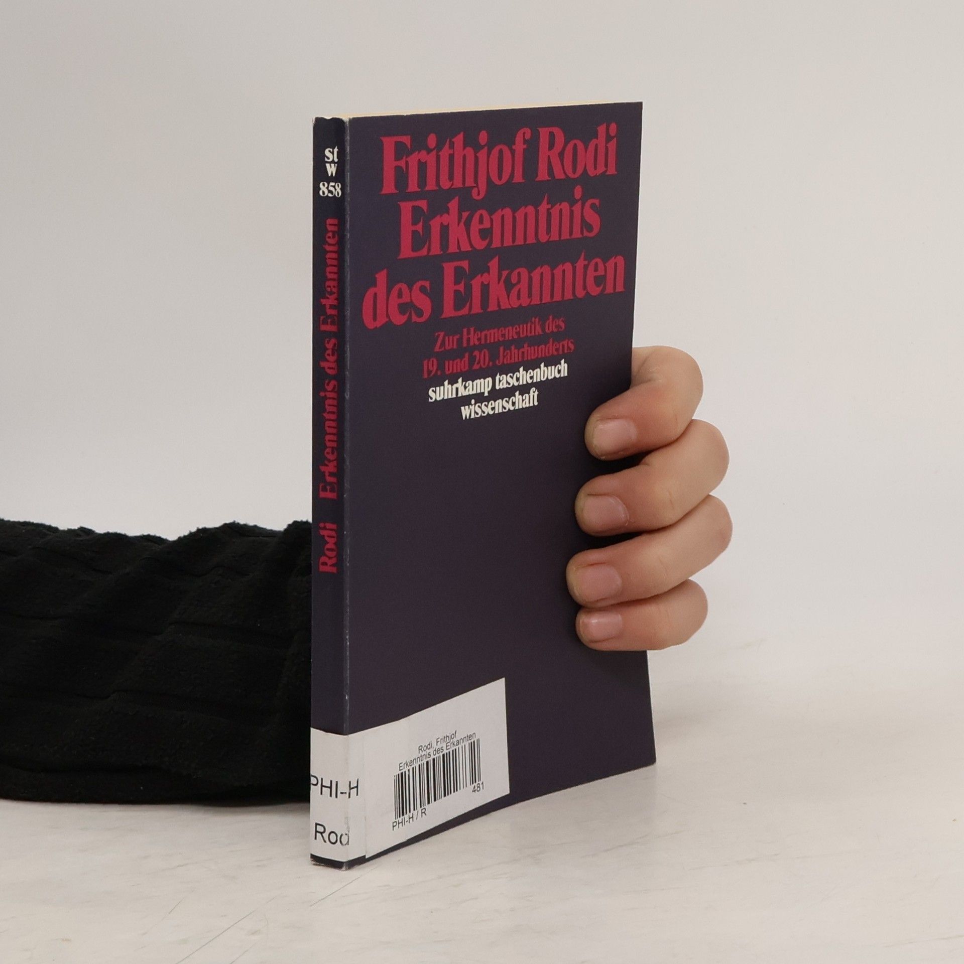 Frithjof Rodi Erkenntnis des Erkannten