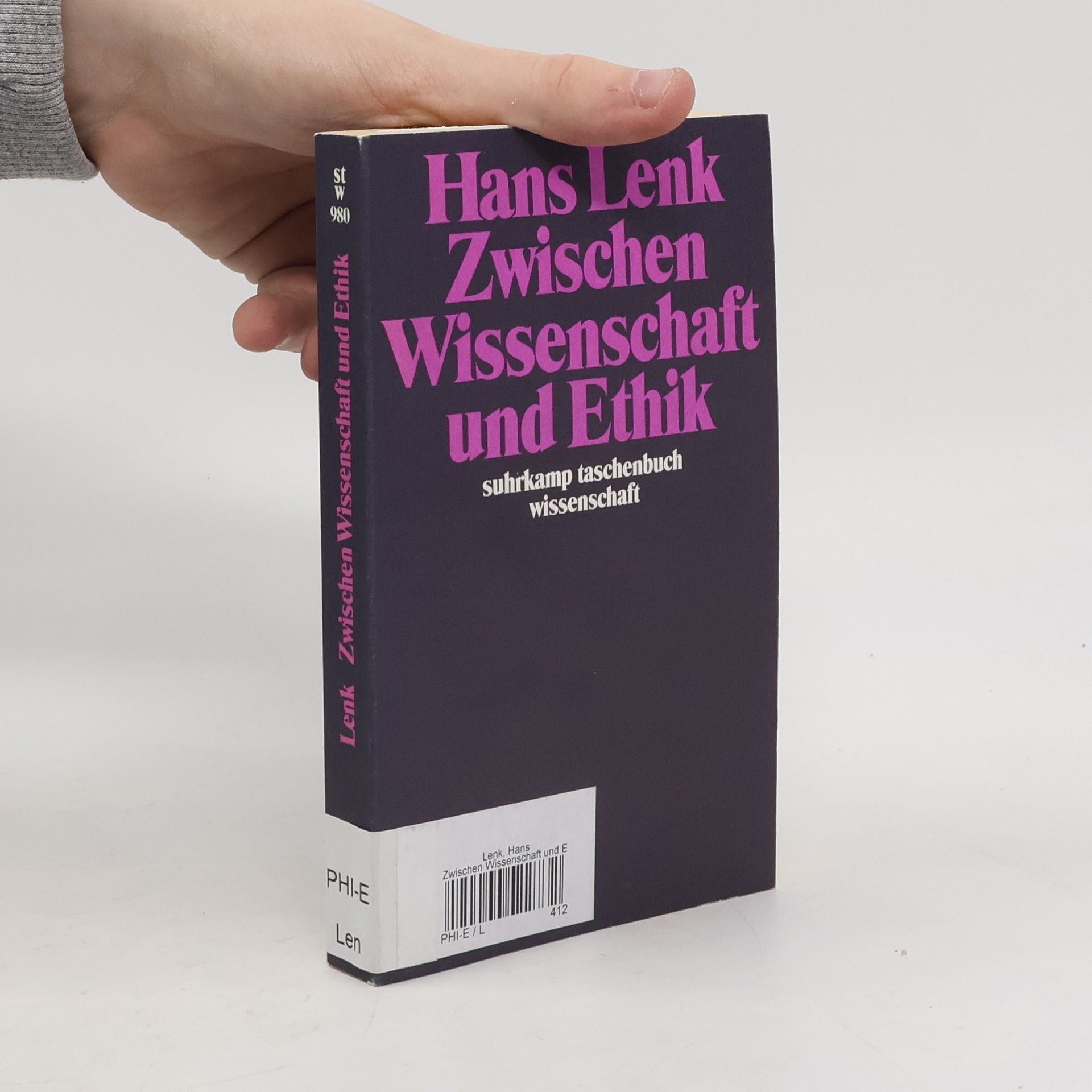 Hans Lenk Suhrkamp Taschenbuch Wissenschaft - 980: Zwischen Wissenschaft und Ethik