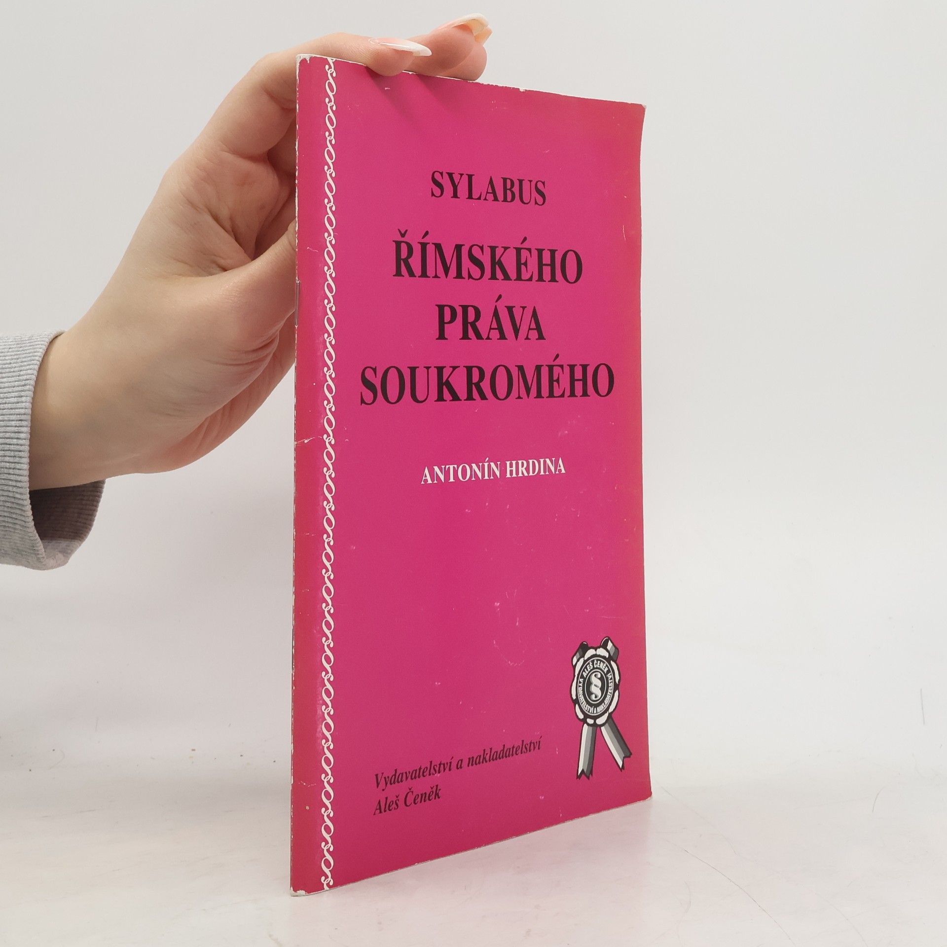 Ignác Antonín Hrdina Sylabus římského práva soukromého