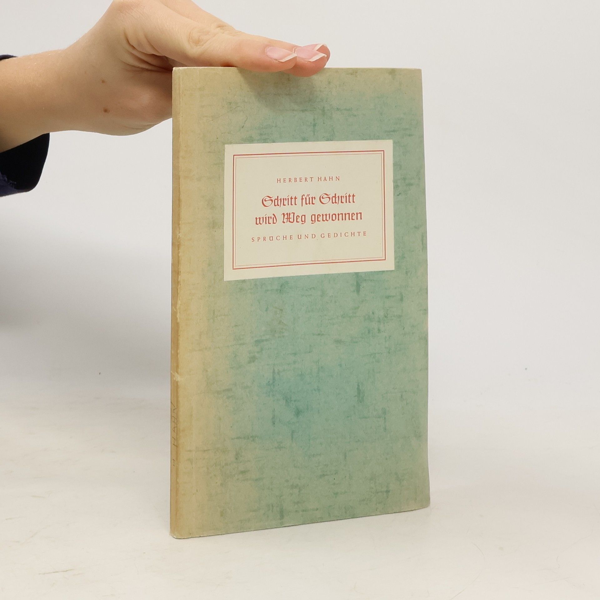 Herbert Hahn Schritt für Schritt wird Weg gewonnen