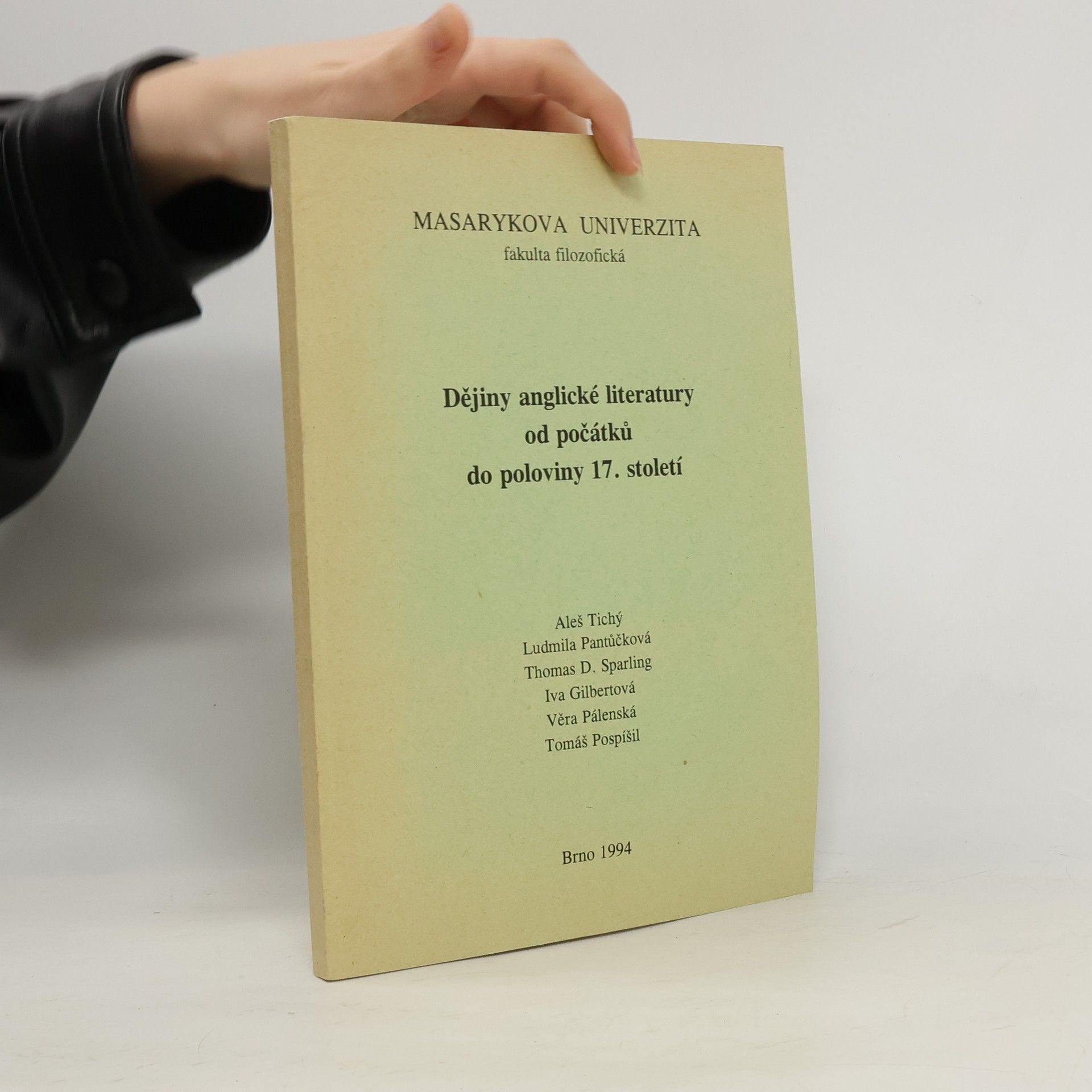 Autorenkollektiv Dějiny anglické literatury od počátků do poloviny 17. století