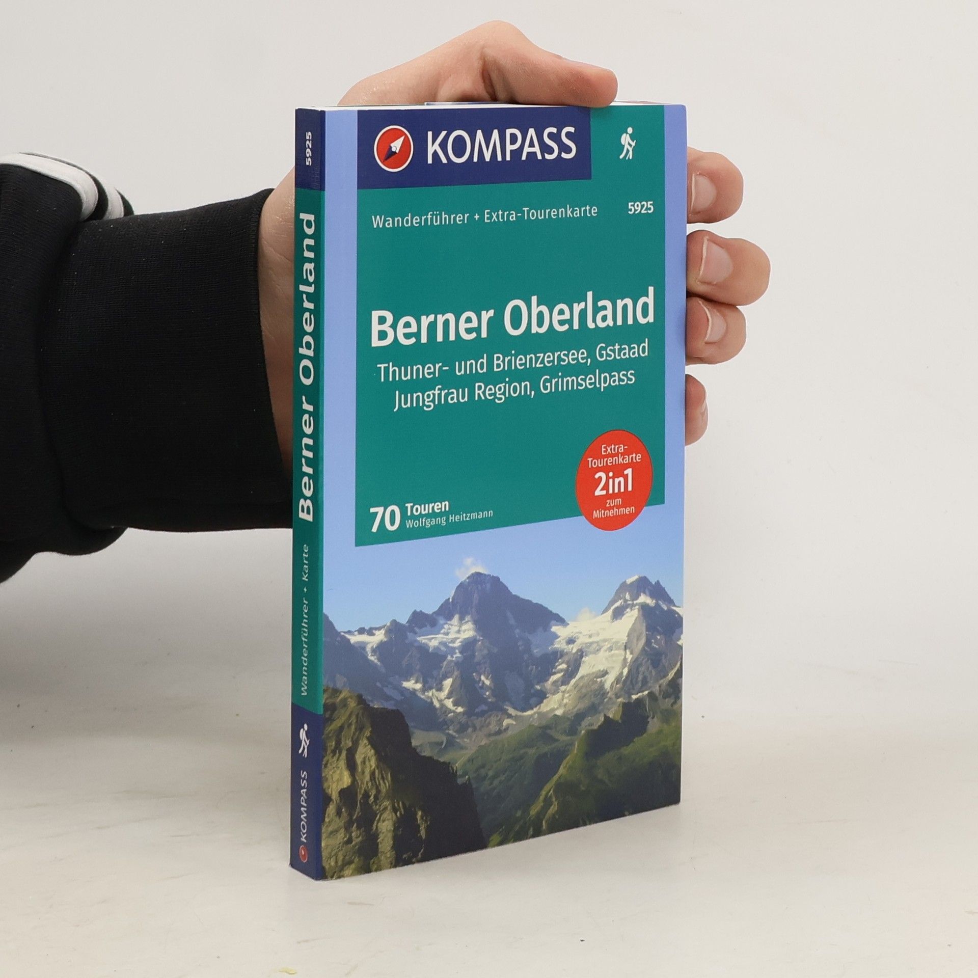 Wolfgang Heitzmann KOMPASS Wanderführer Berner Oberland, 70 Touren mit Extra-Tourenkarte