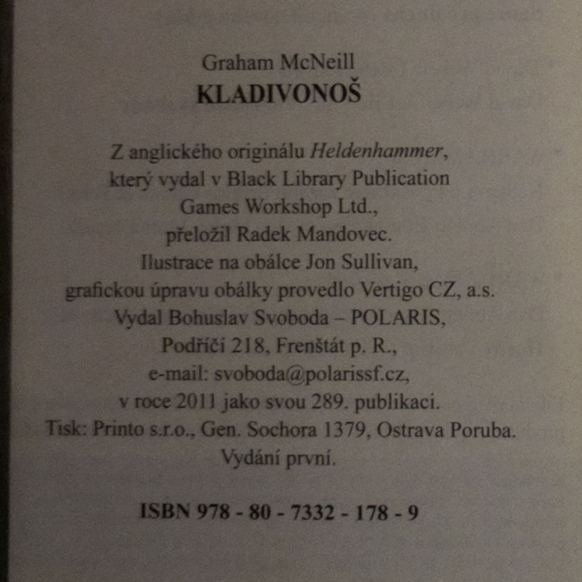 Graham McNeill Čas legend. Kladivonoš : legenda o Sigmarovi
