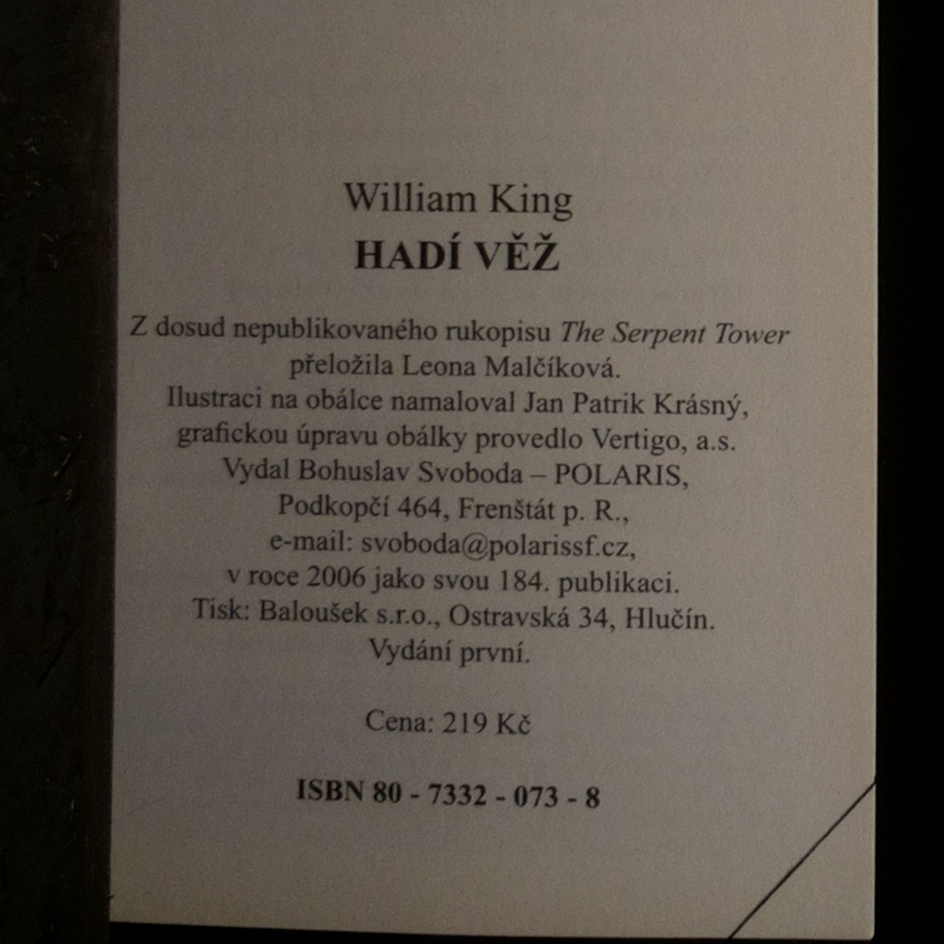 William King Hadí věž
