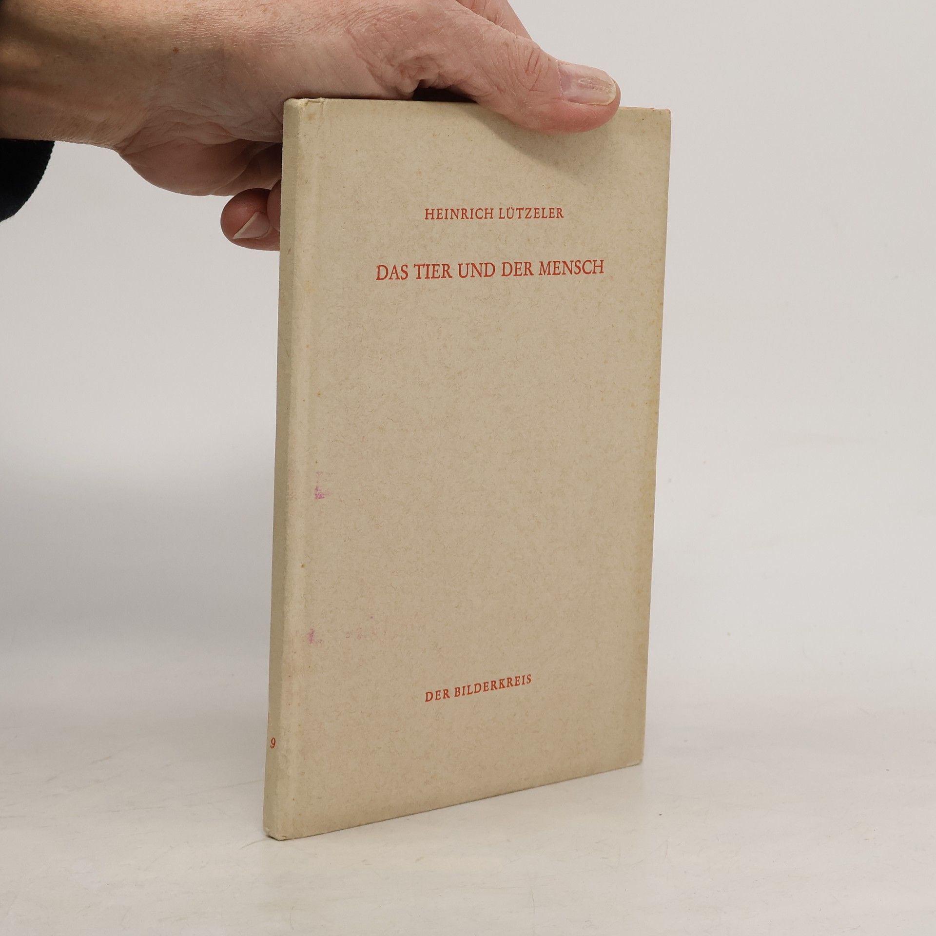Heinrich Lützeler Das Tier und der Mensch