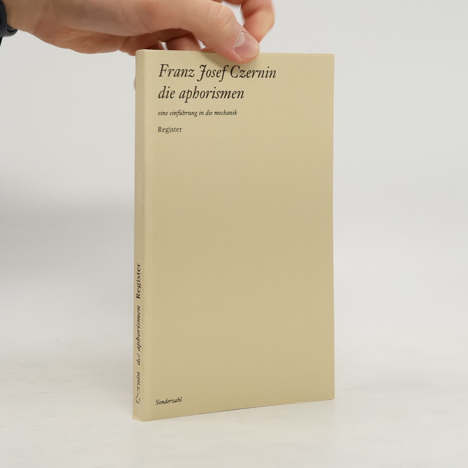Franz Josef Czernin Die Aphorismen. Register