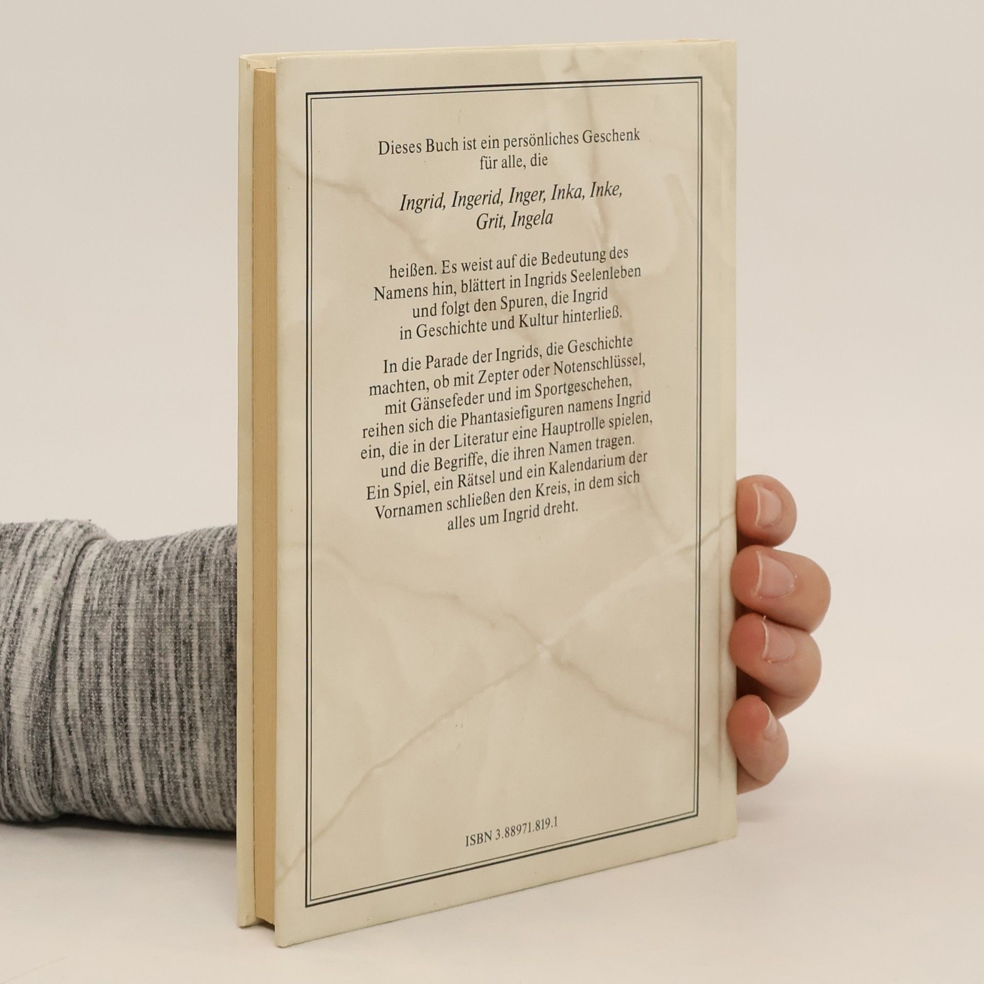 Das persönliche Buch für Ingrid